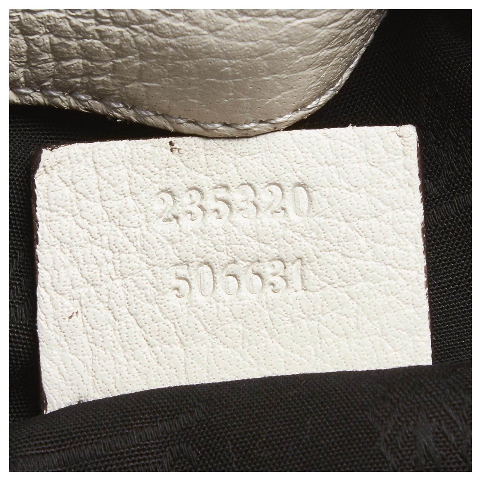 Gucci White Bamboo Leather Croisette Cream ref.146907 - Joli Closet