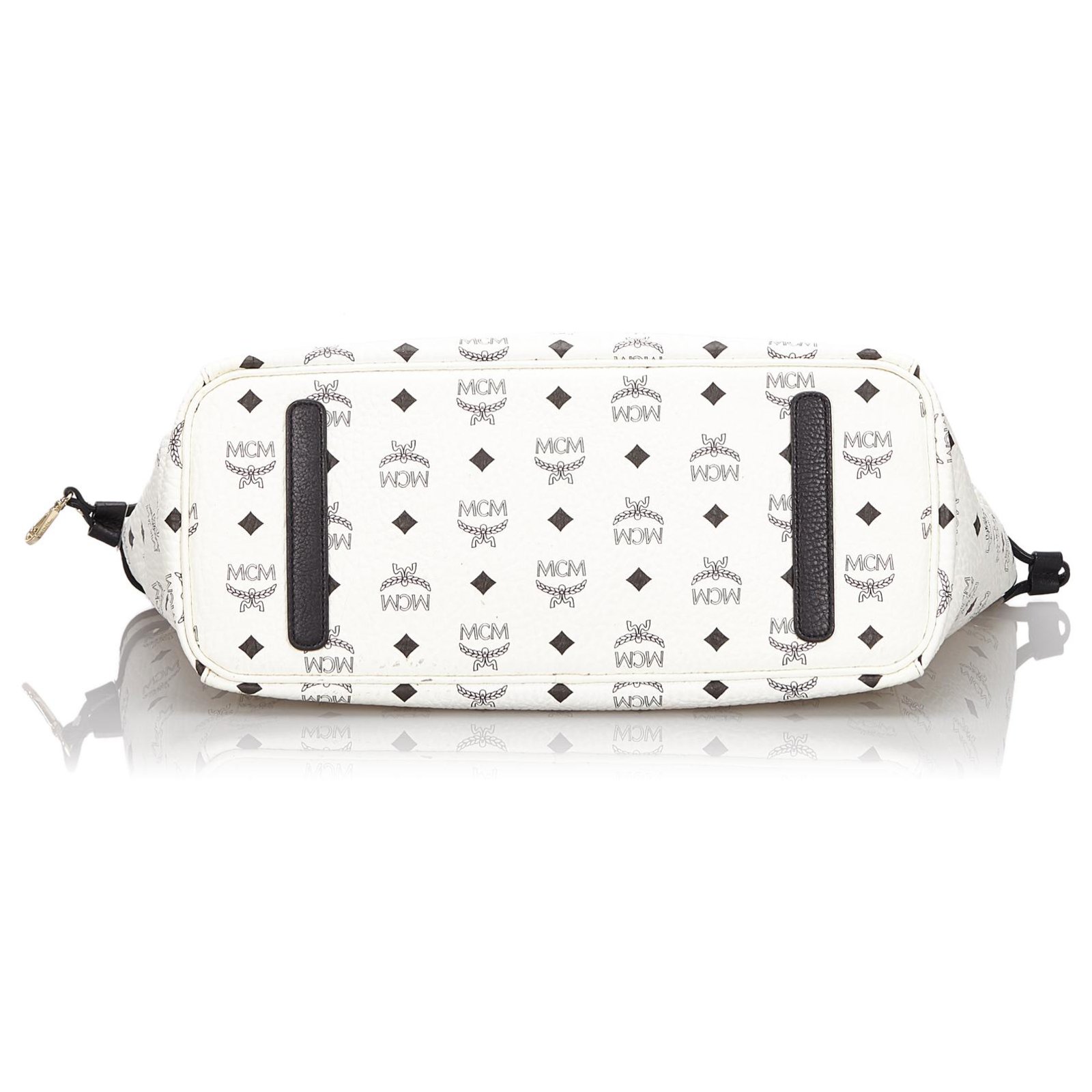MCM Leather Visetos Tote Bag - White Totes, Handbags - W3051265