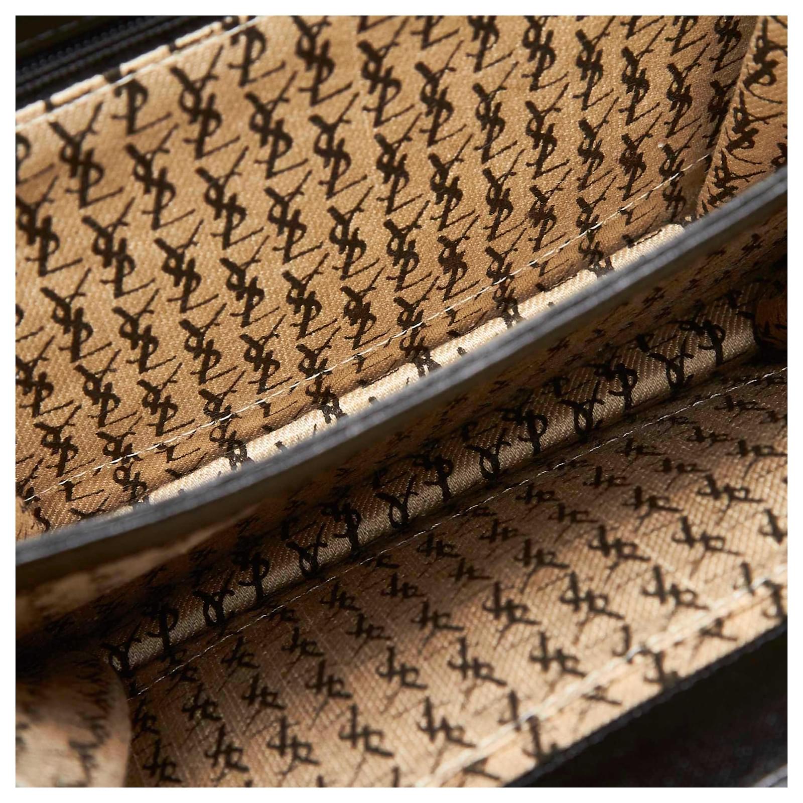 Yves Saint Laurent YSL Sac ?� bandouli?�re en cuir noir ref.147088 - Joli Closet