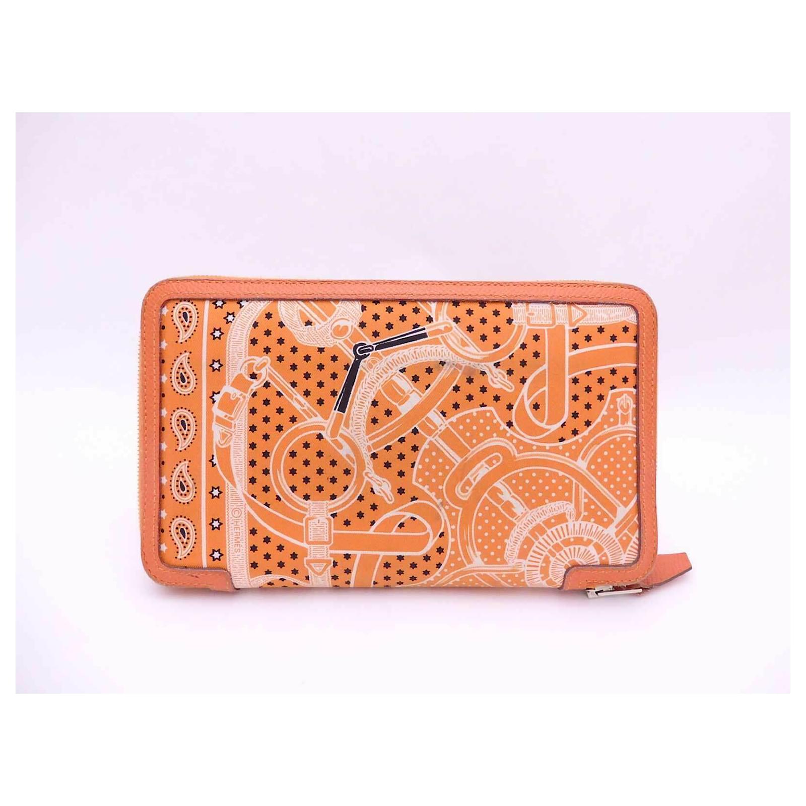 Hermès Hermes cool silk wallets Orange ref.147246 Joli Closet