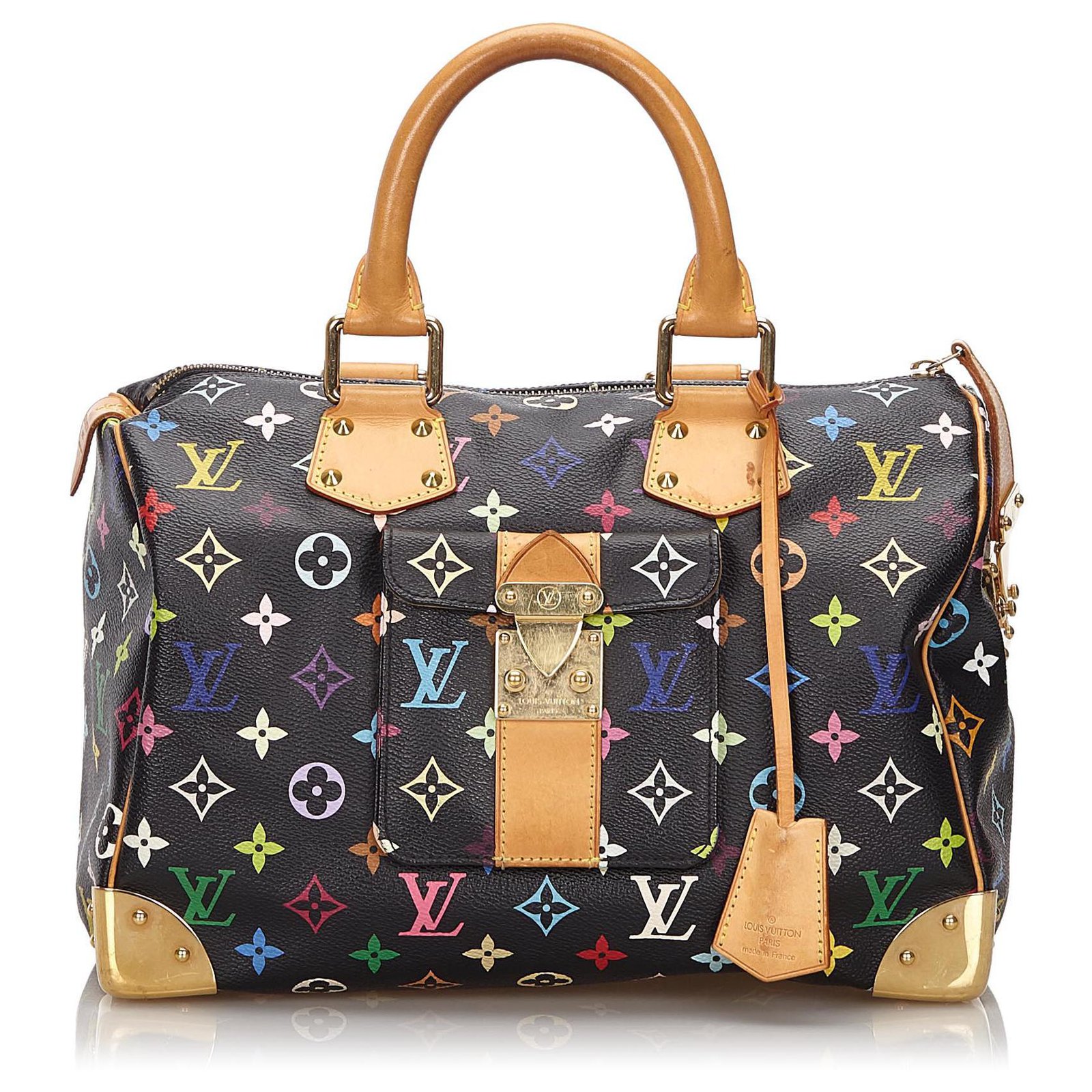 Louis Vuitton Black Monogram Multicolore Speedy 30 Multiple colors ...