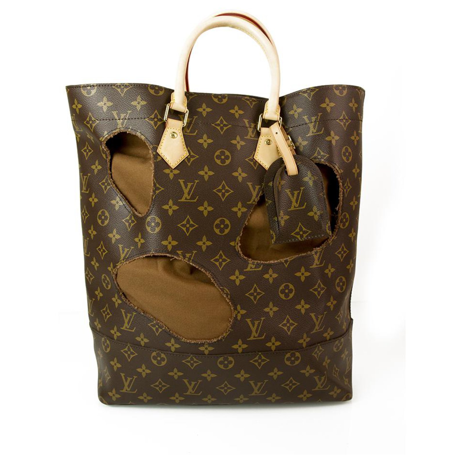 Plat by rei kawakubo leather tote Louis Vuitton Brown in Leather - 21256968