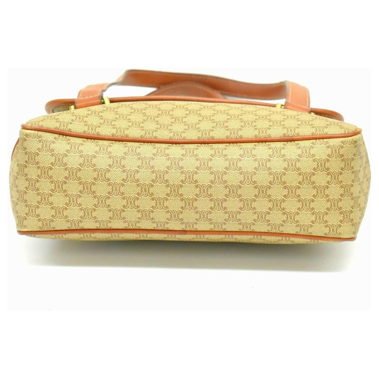 Céline Macadam Shoulder Bag Brown Cloth ref.147616 Joli Closet