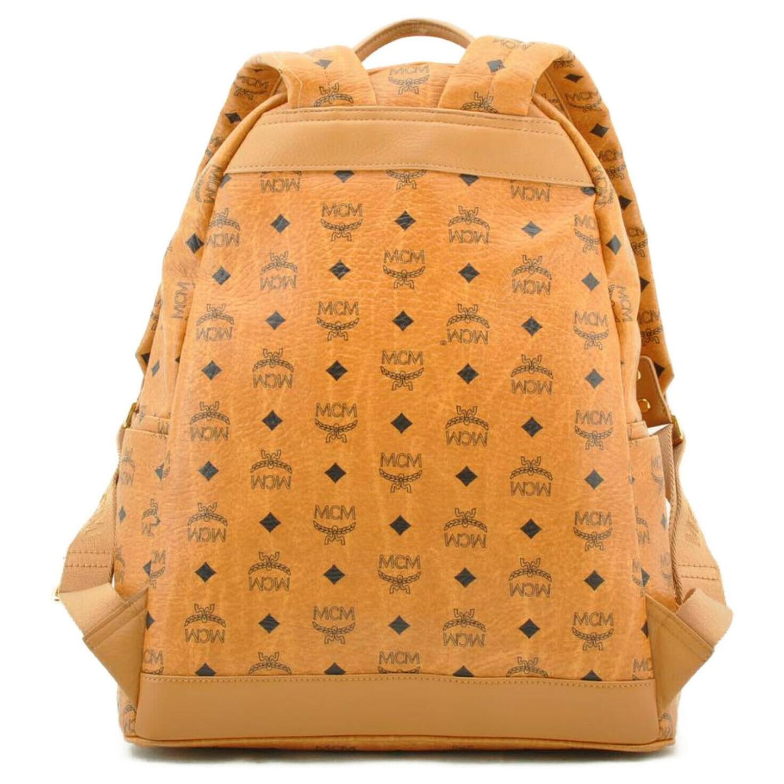 Sac ?� dos MCM Toile Marron ref.147618 - Joli Closet