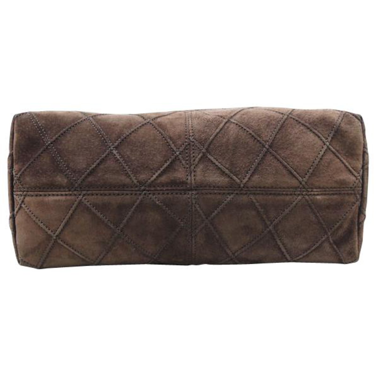 Chanel Vintage Shoulder Bag Brown Suede ref.147932 - Joli Closet