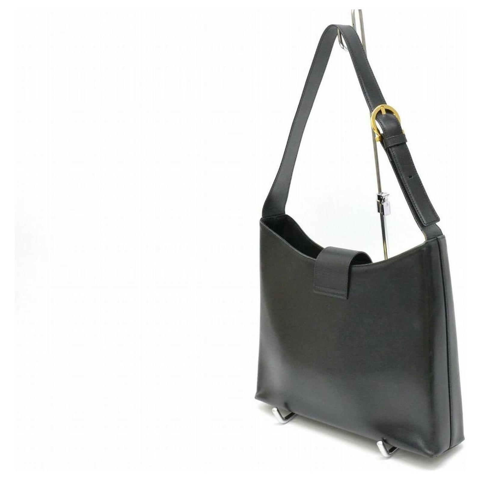 Salvatore Ferragamo Vintage Shoulder Bag Black Leather ref.148750