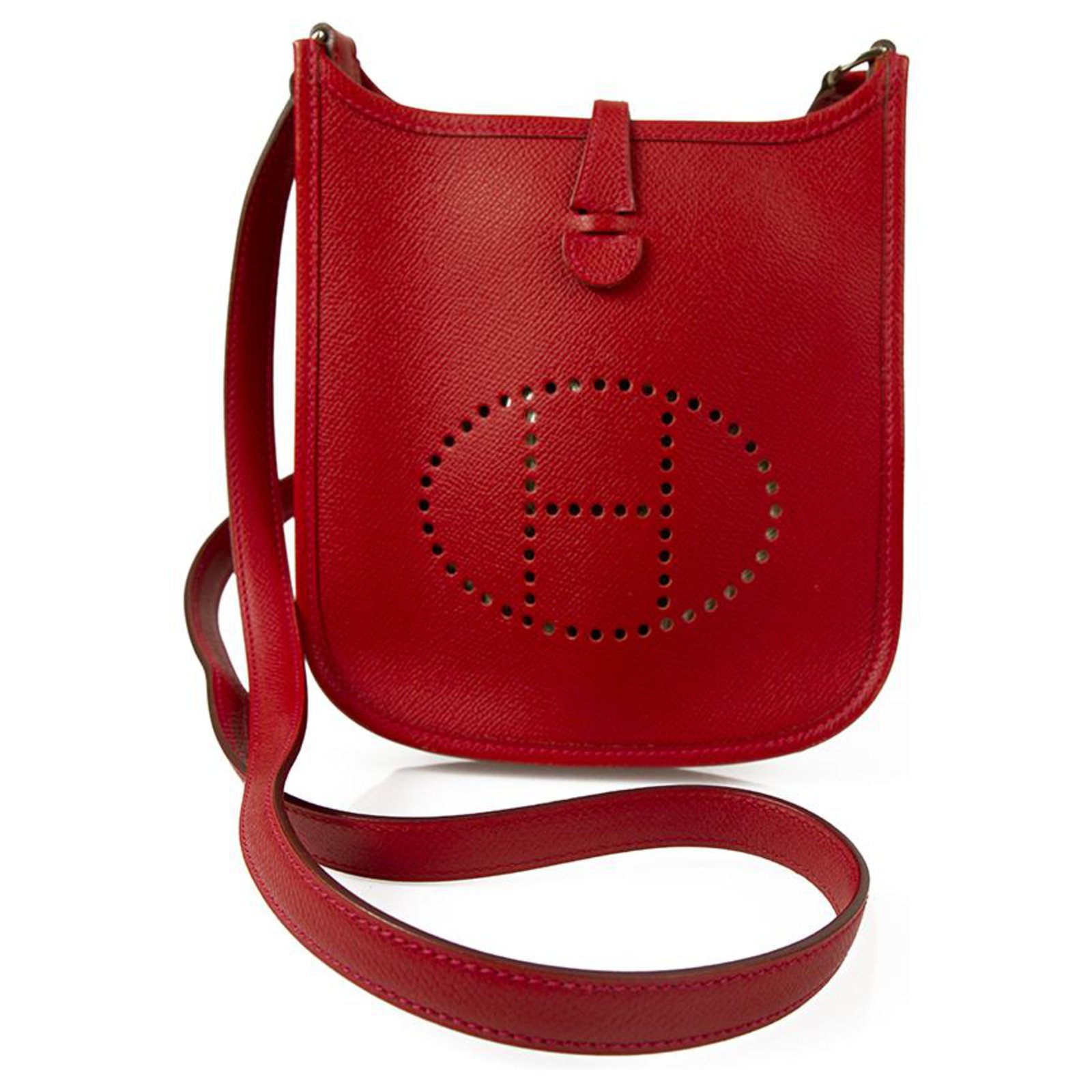 Hermès Sacoche Hermes Mini Evelyne TPM Red Epsom avec accessoires en