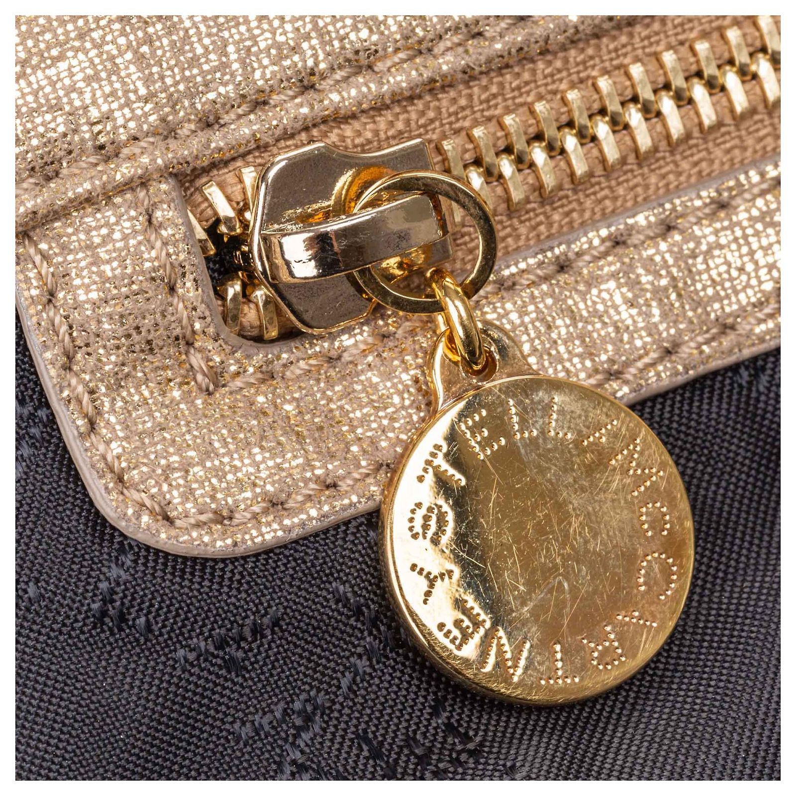 Sac Bandoulière Stella McCartney Chaîne Métal - Occasion En Canvas Doré, Taille Small/medium