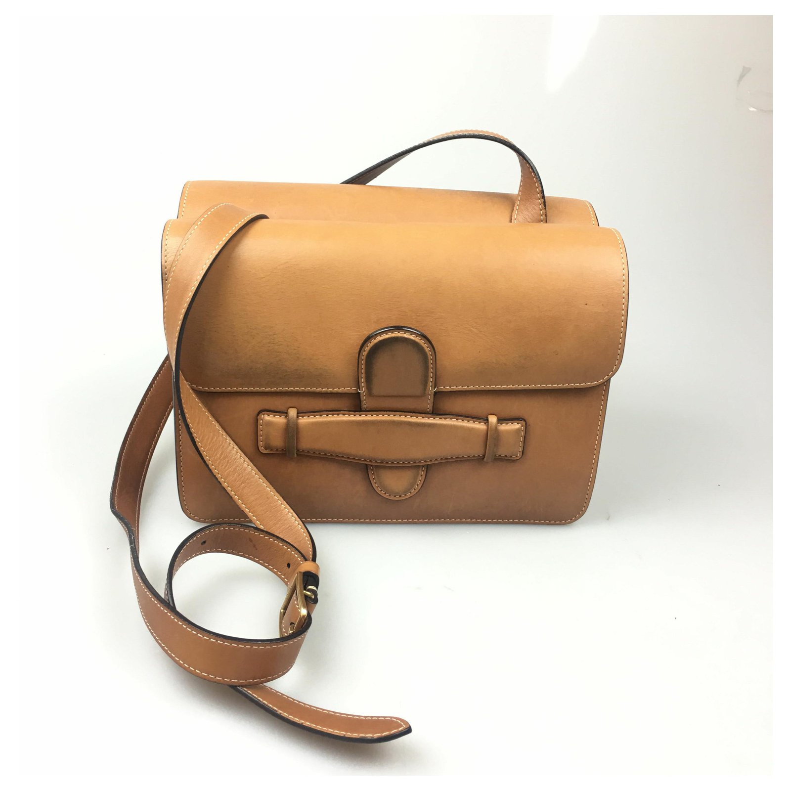 Céline Celine Brown Medium Symmetrical Bag Light brown Leather Pony ...