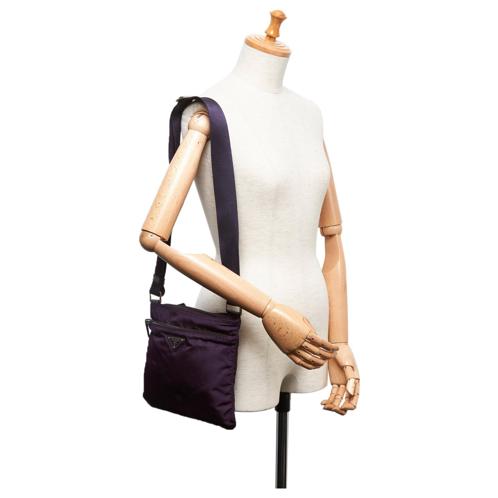 Prada Purple Tessuto Crossbody Bag Nylon Cloth ref.321158 - Joli Closet