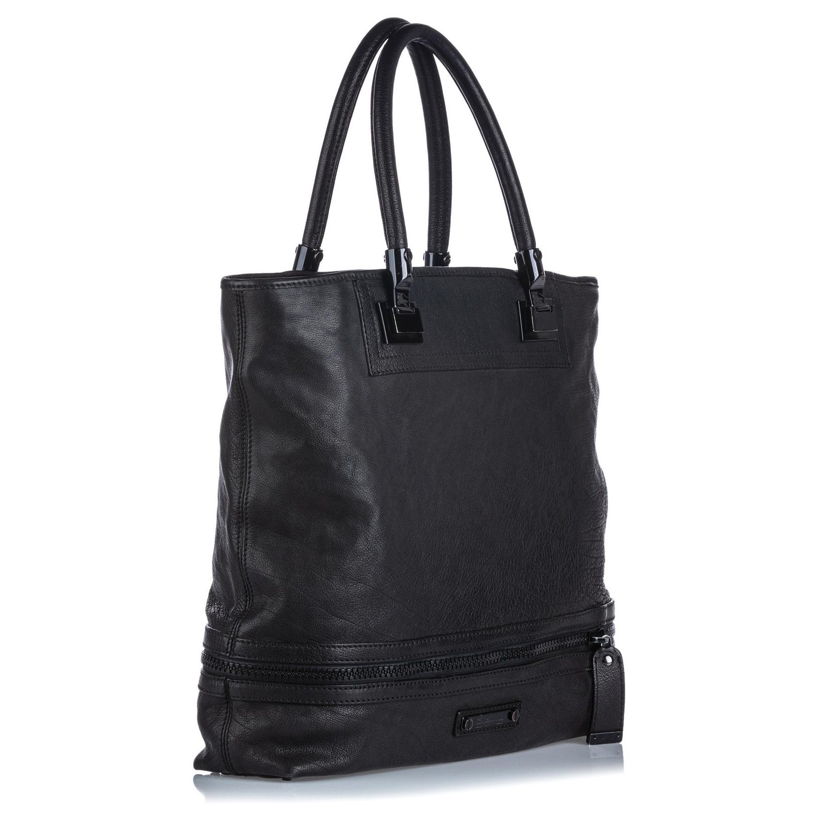 Burberry Black Leather Tote Bag ref.149437 - Joli Closet