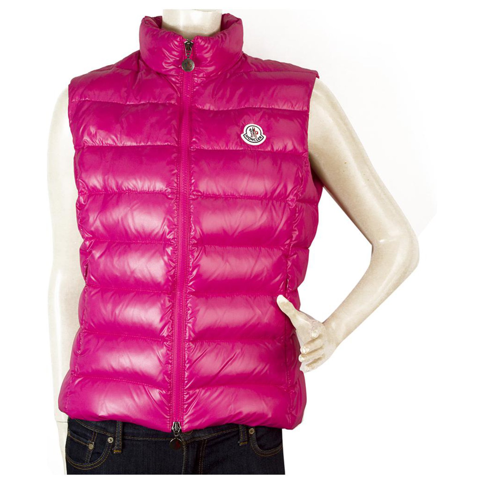 pink moncler vest