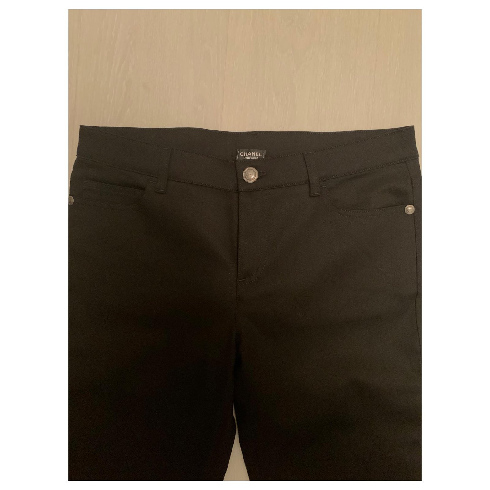 Chanel black jeans 42 Uniform Cotton ref.150079 - Joli Closet