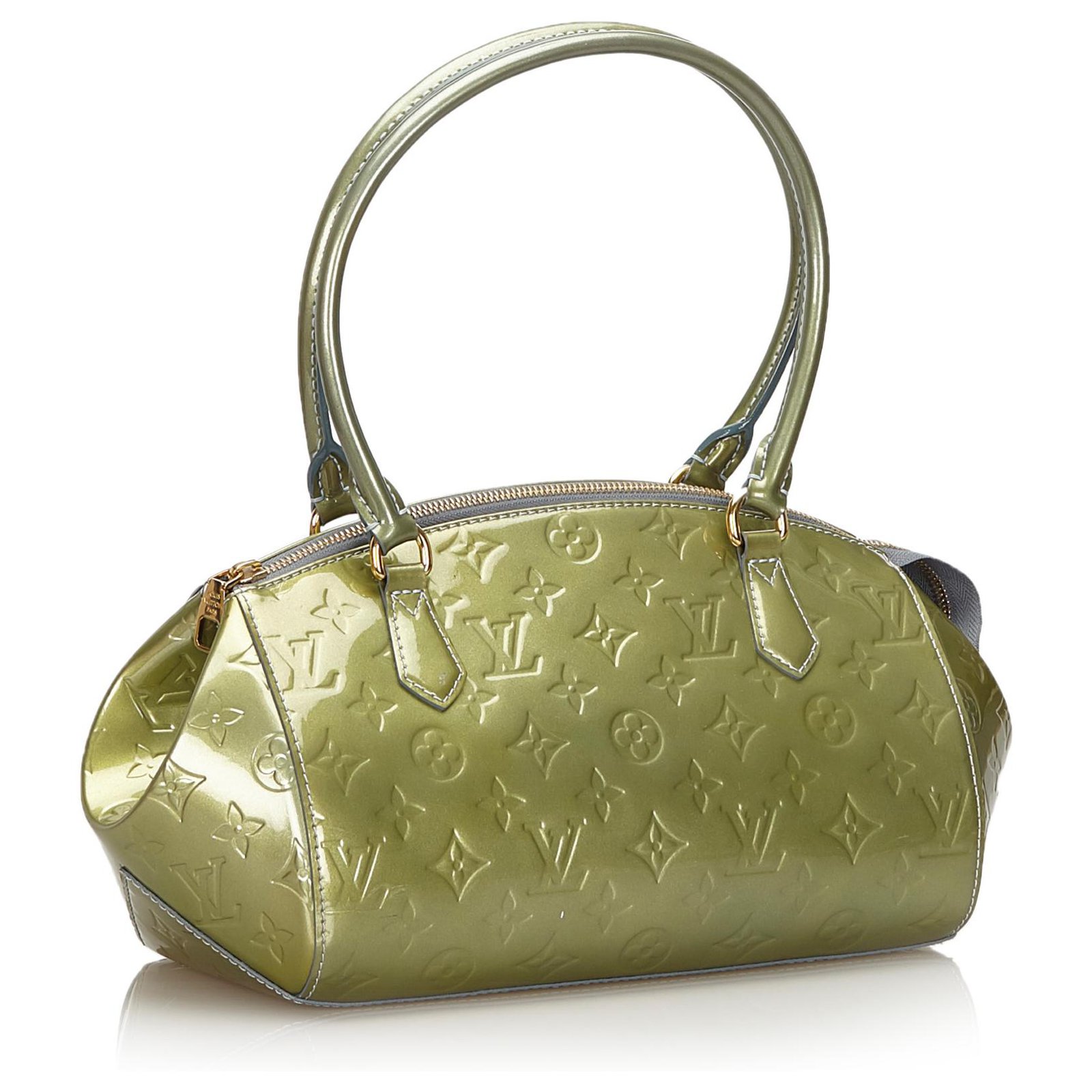 Louis Vuitton Handbags Green Patent leather ref.150035 - Joli Closet
