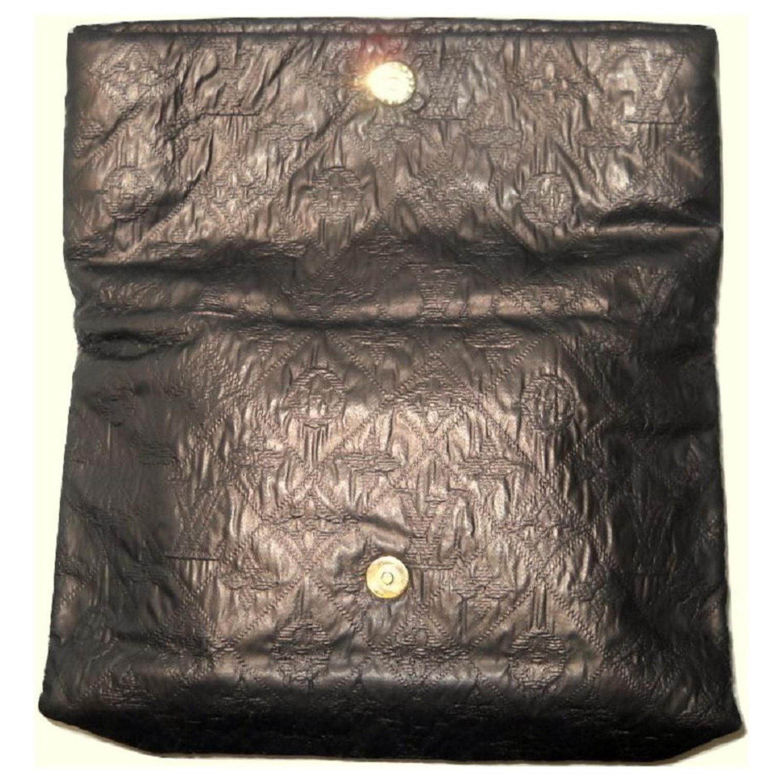 LOUIS VUITTON pouch Limelight PM Bronze Leather Cloth ref.150425