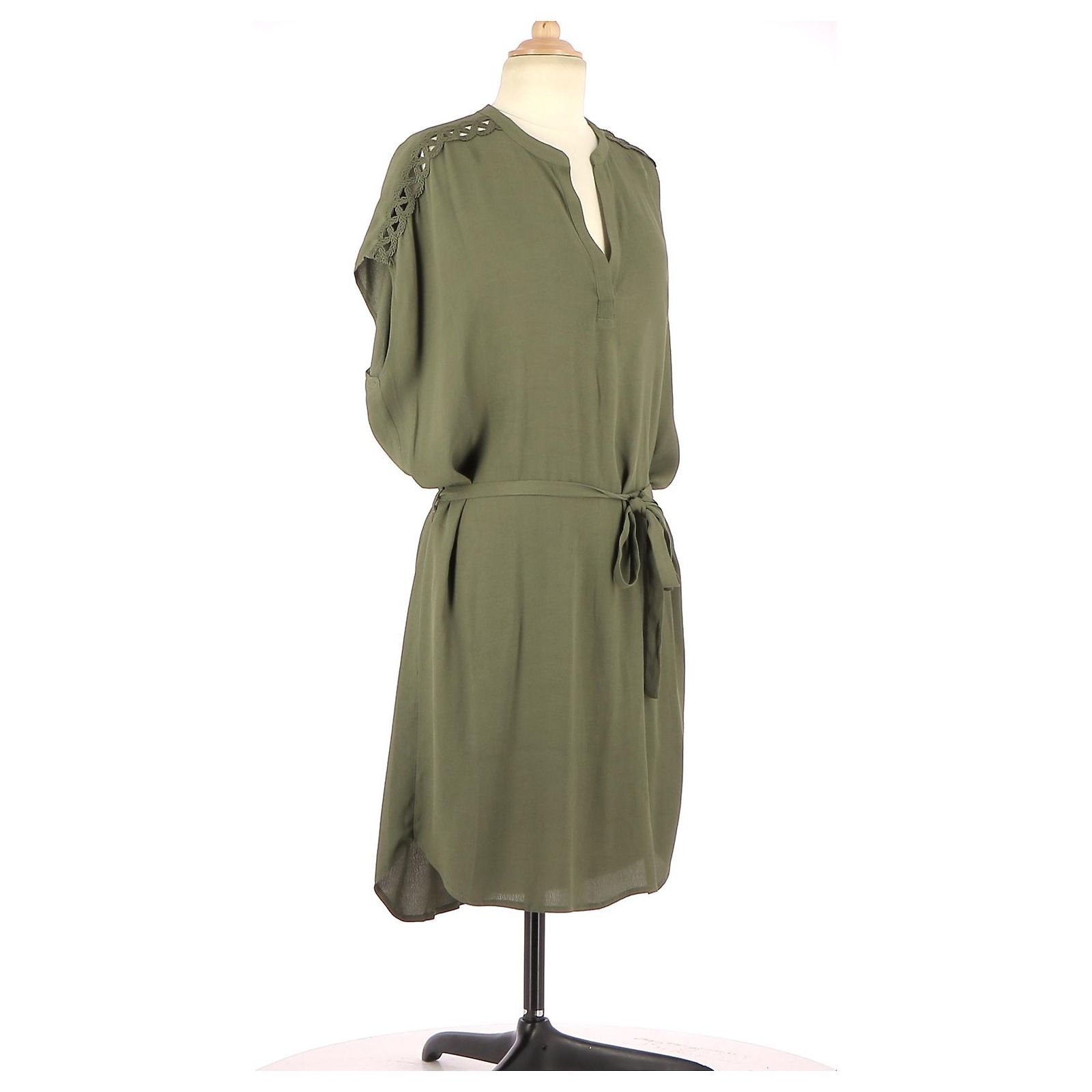 Pull Berenice Taille M/L - 100% Lin Kaki, Très Bon État