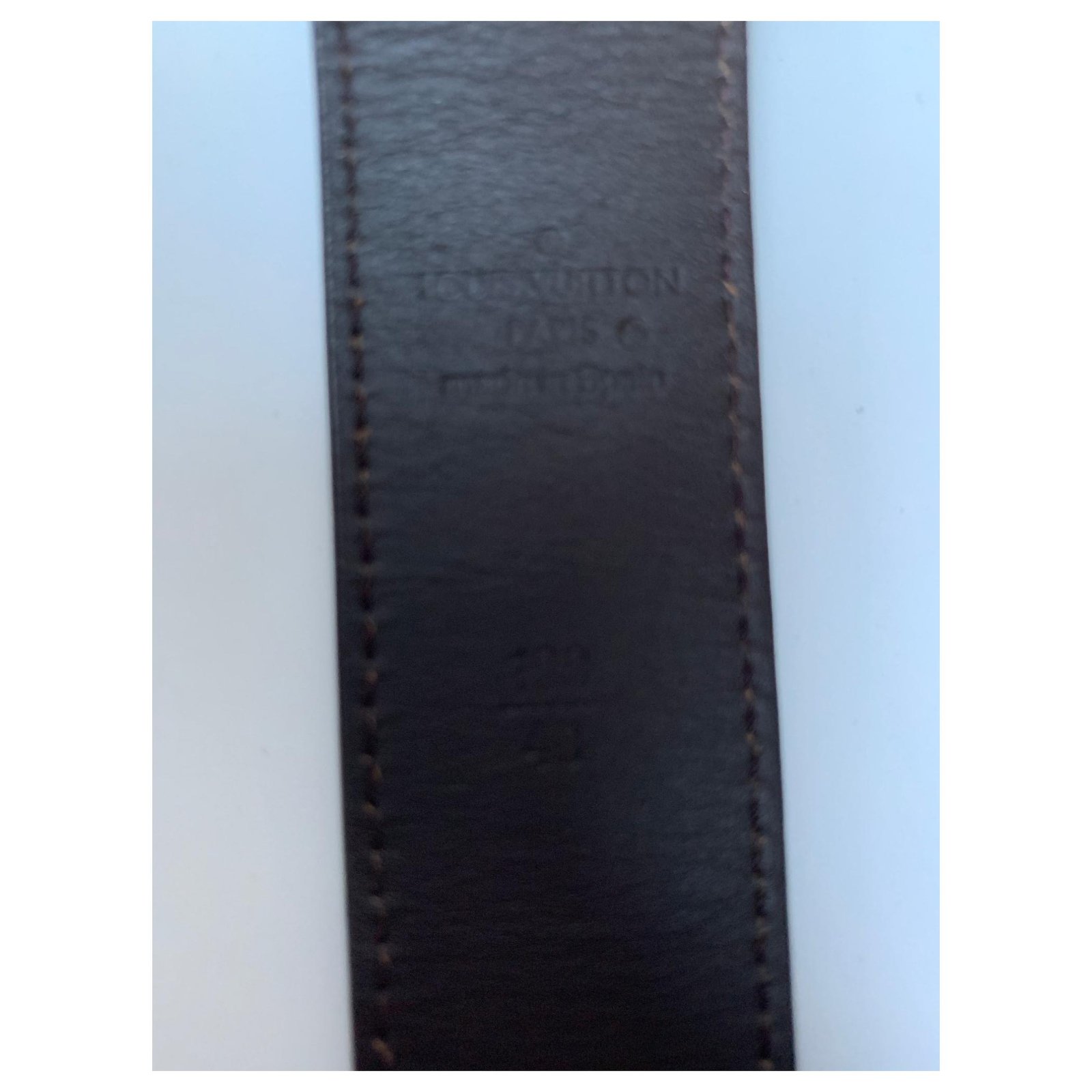Louis Vuitton Men's Belt Dark brown Leather ref.150672 - Joli Closet