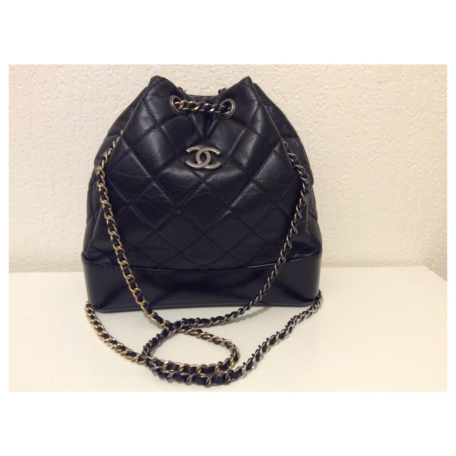 Gabrielle leather backpack Chanel Black in Leather - 36343309