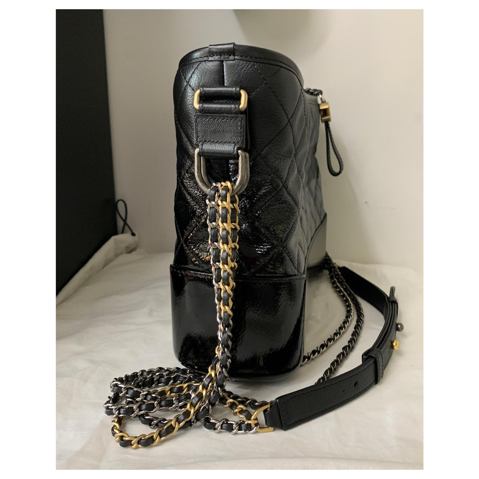 Gabrielle leather handbag Chanel Black in Leather - 34806148