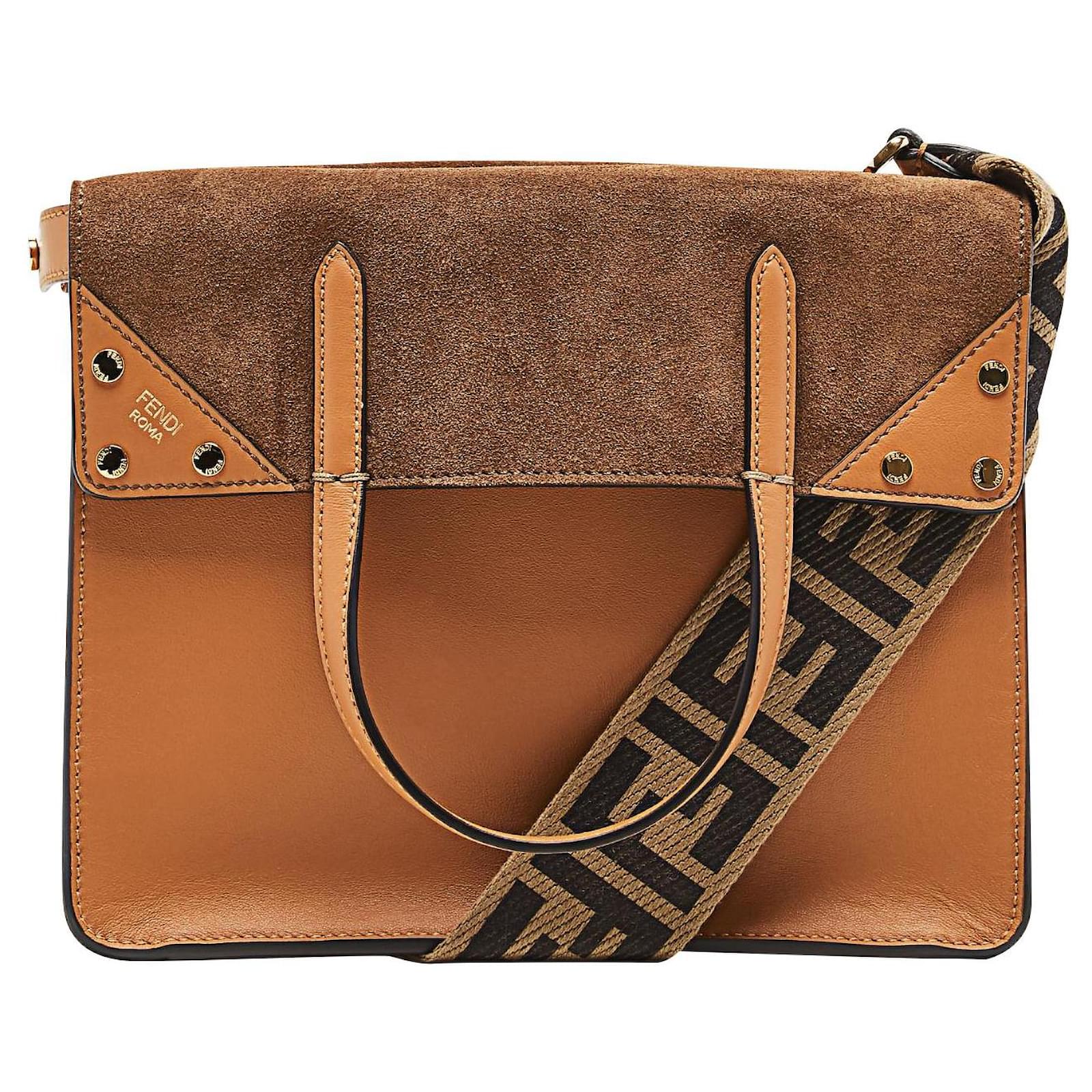 Fendi Flip small bag new Brown Leather ref.151759 Joli Closet