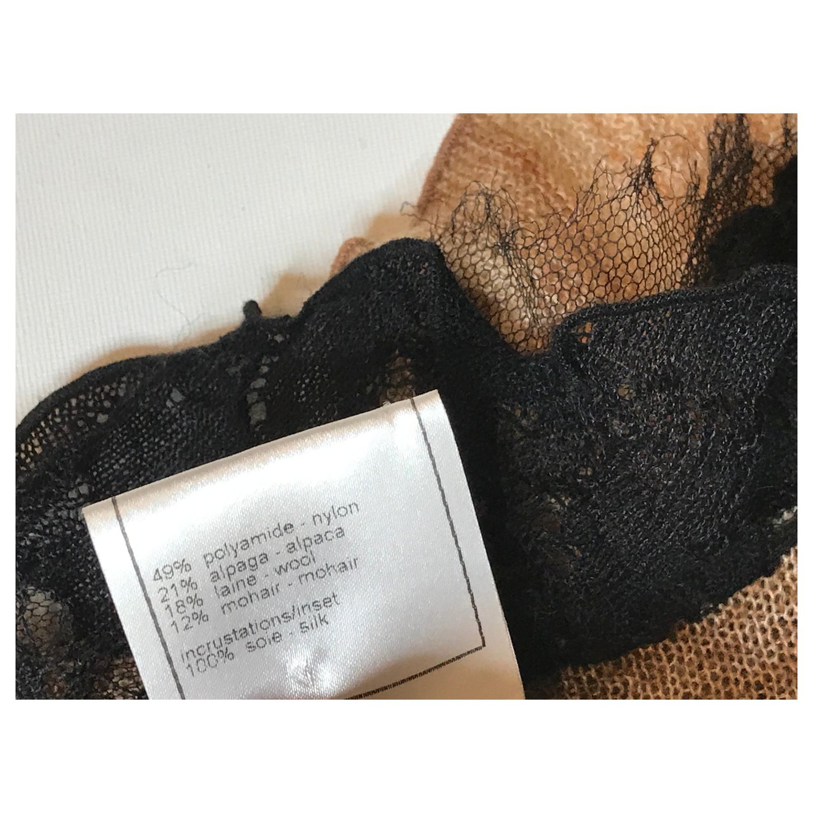 Chanel Alpaca lace maxi dress Black Mohair ref.152246 - Joli Closet