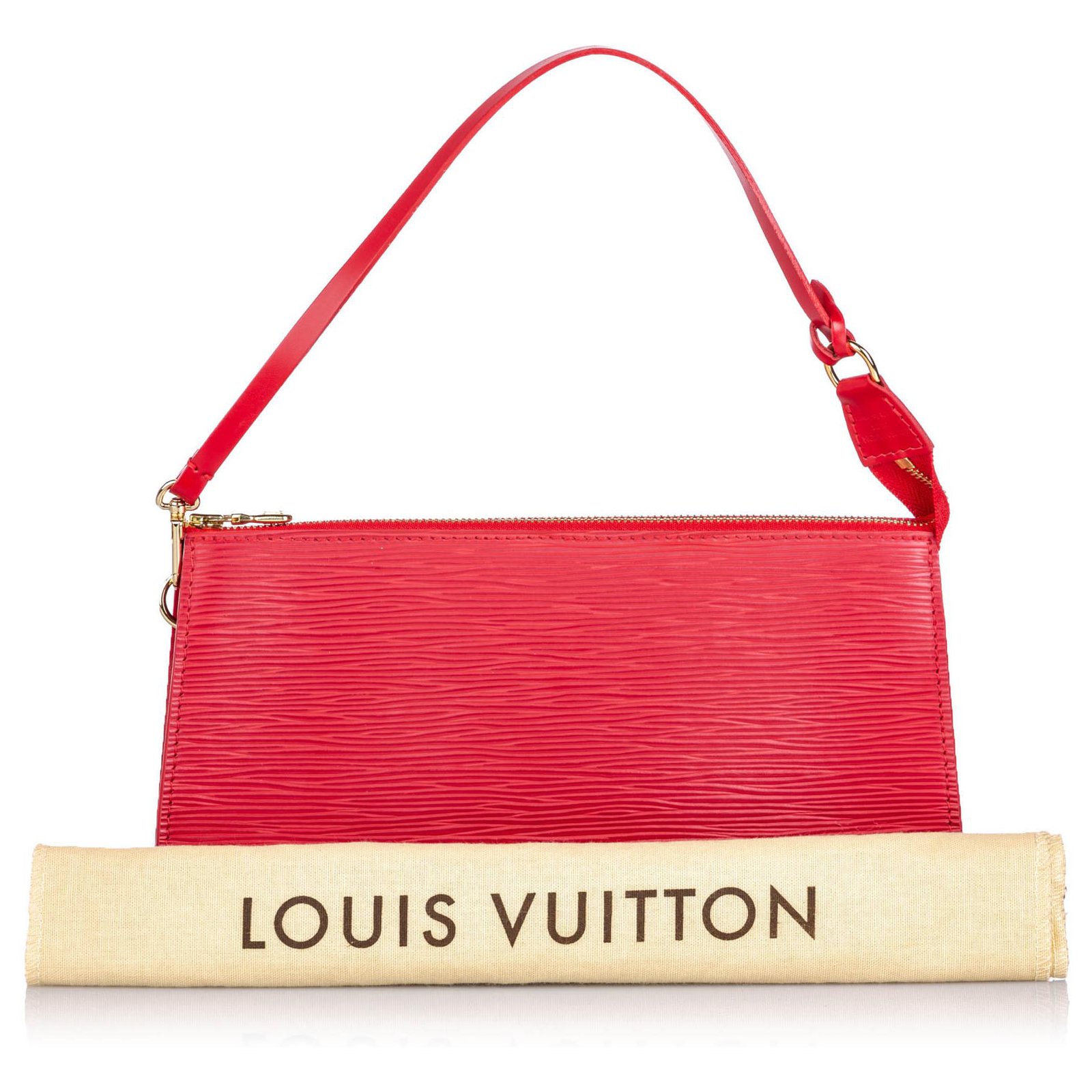 Louis Vuitton Red Epi Pochette Accessoires Leather Ref152356 Joli Closet 8065