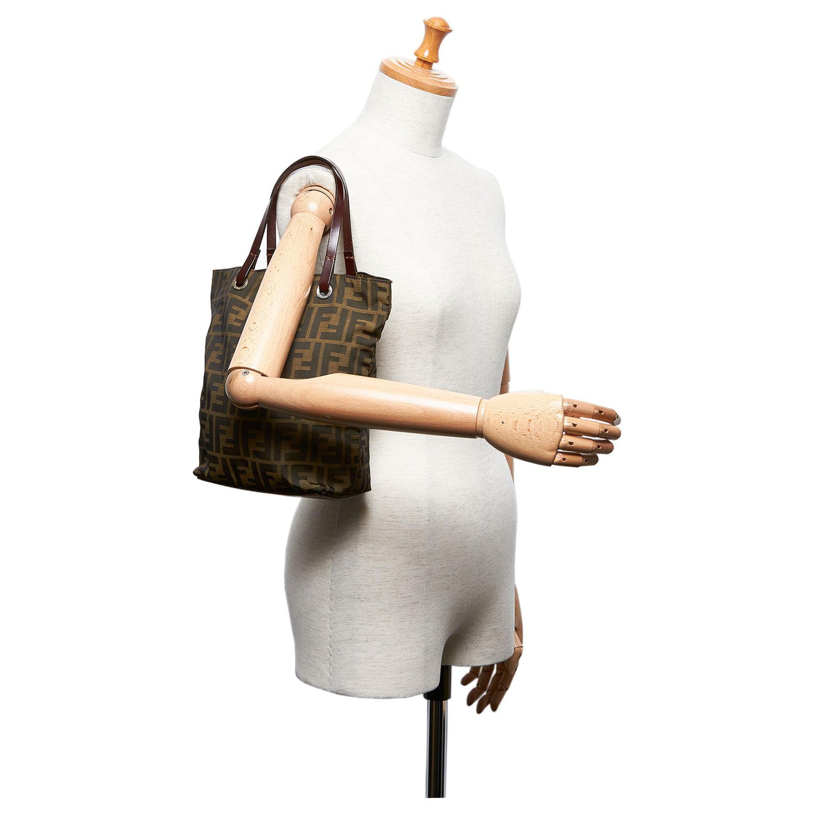 Cloth handbag Fendi Brown in Cloth - 31168025