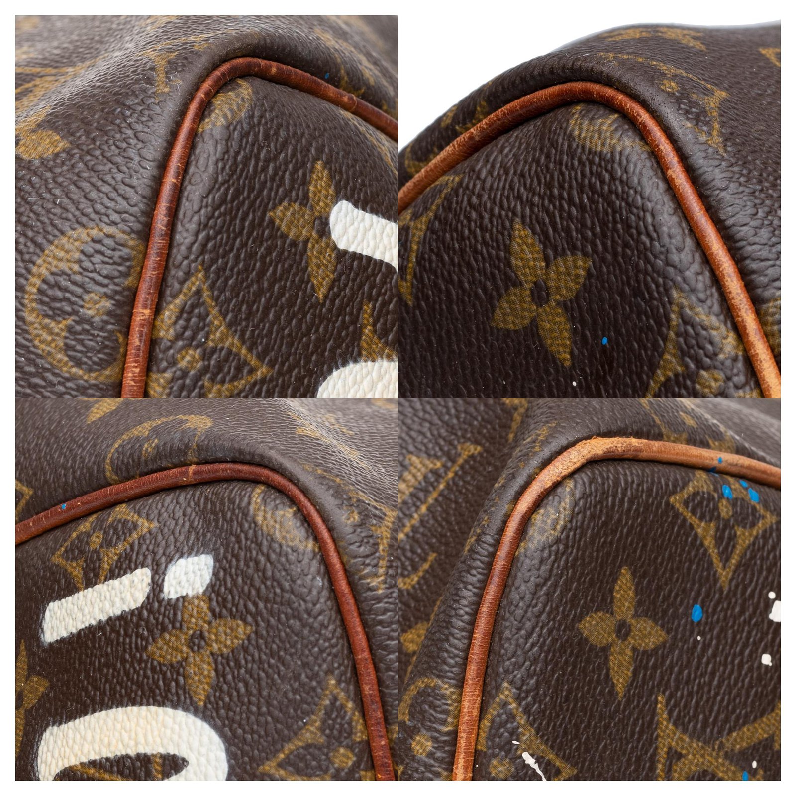 Louis Vuitton Keepall 55 Monogram Mickey Fight Club II customized by  PatBo! Brown Leather Cloth ref.152996 - Joli Closet