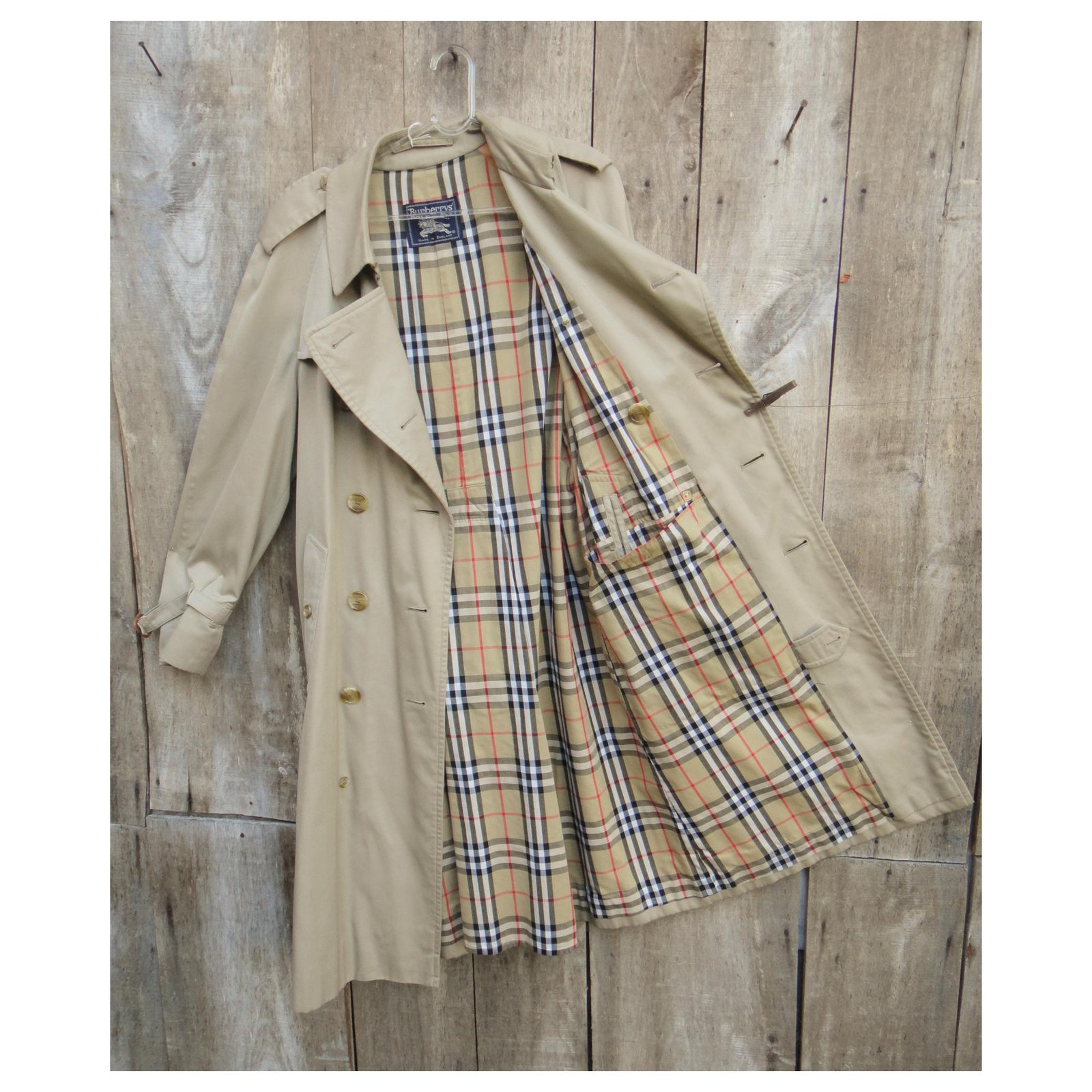 vintage Burberry trench coat 46 Beige Cotton Polyester ref.153450 ...
