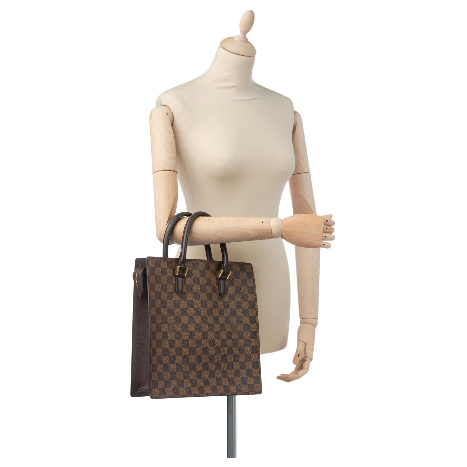 Louis Vuitton Damier Ebene Sac Plat PM Brown Cloth ref.958315