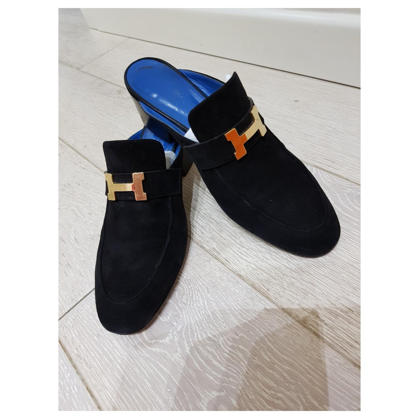 hermes flat mules