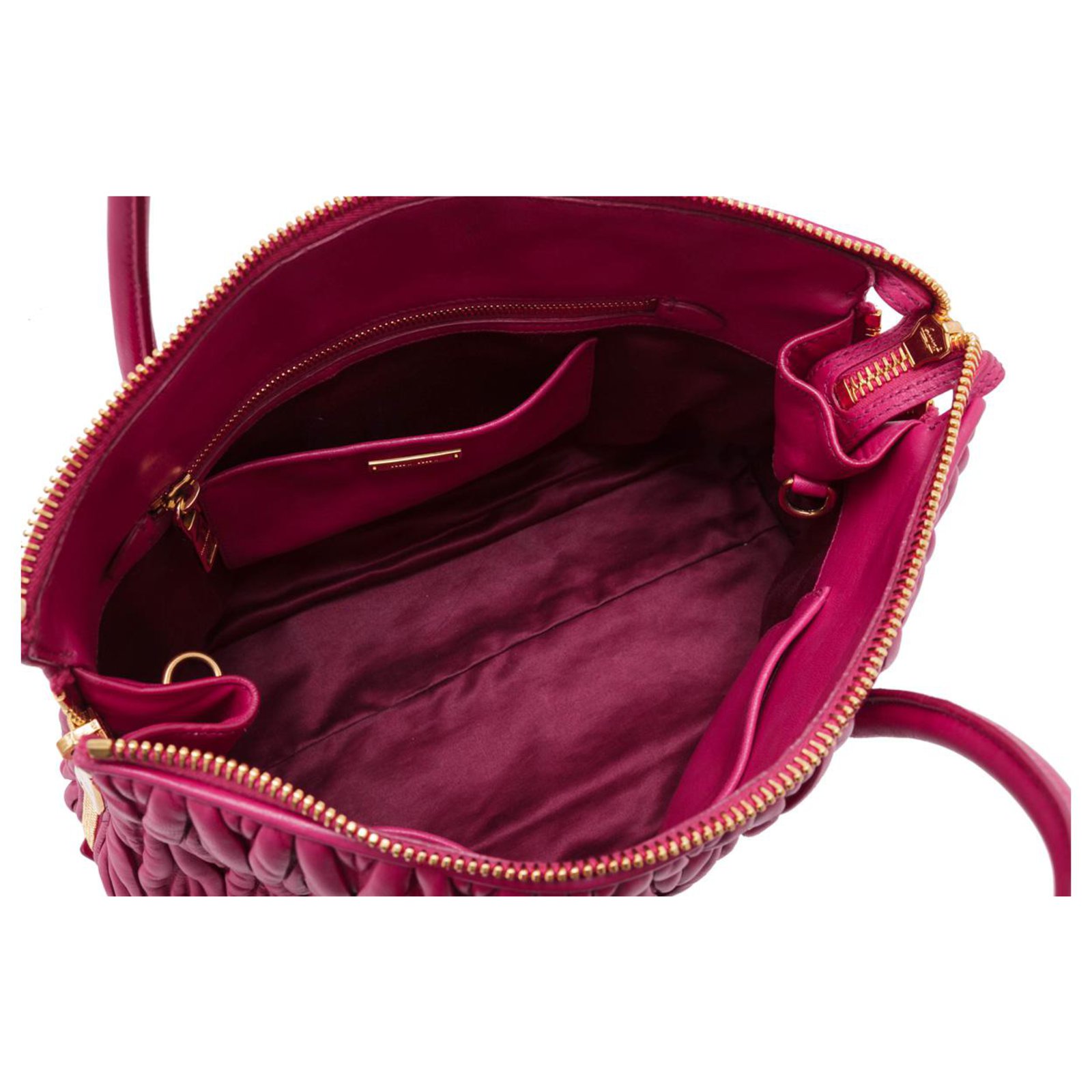 Miu Miu Matelasse Purple Shinny calf leather Wrinkled Leather Shoulder Bag  handbag Patent leather ref.219903 - Joli Closet
