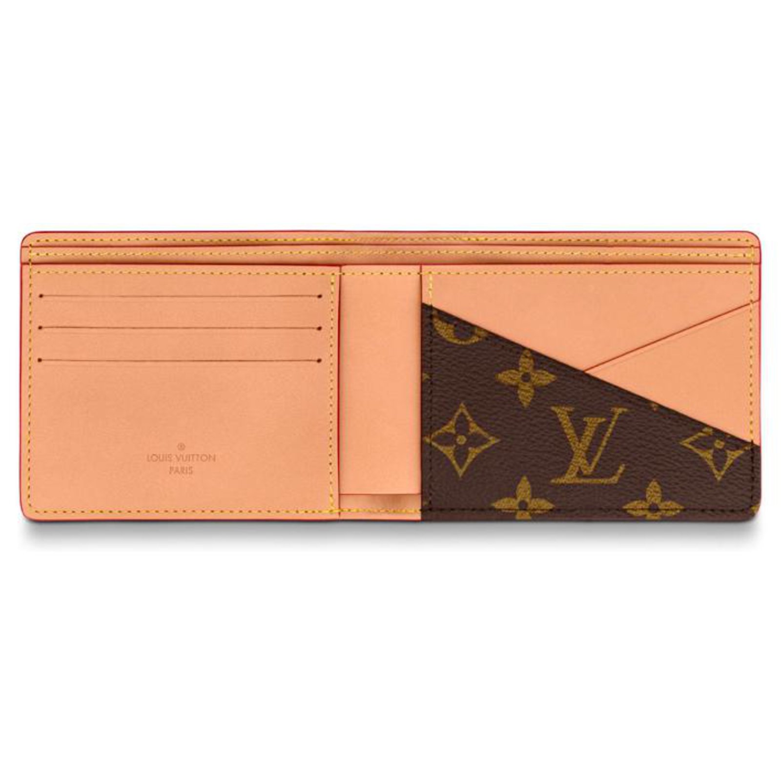 Louis Vuitton Brown Man Wallet Isolated on White Background Editorial  Photography - Image of money, designer: 104852542