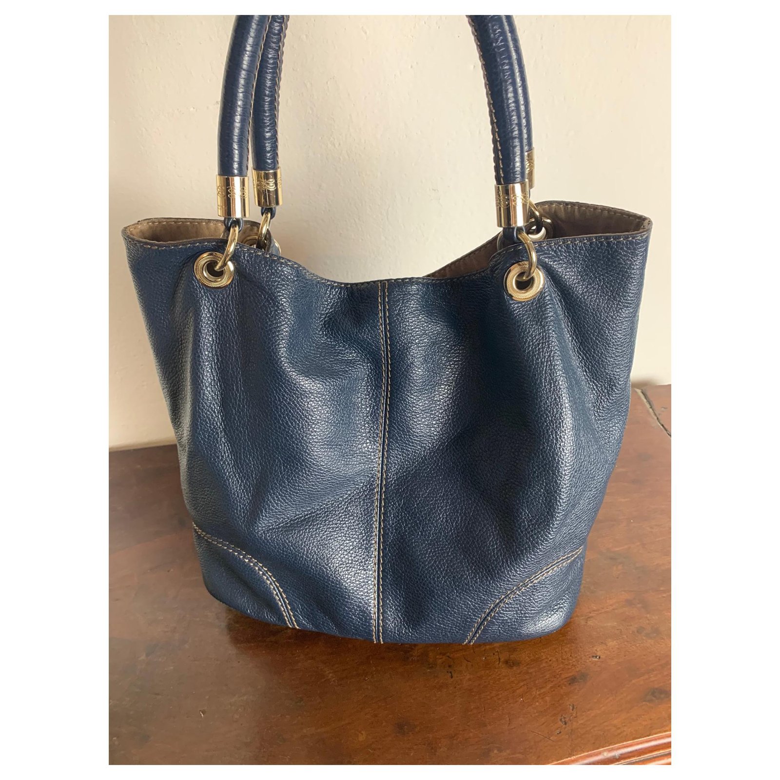 Sac Lancel French Flair bleu foncé