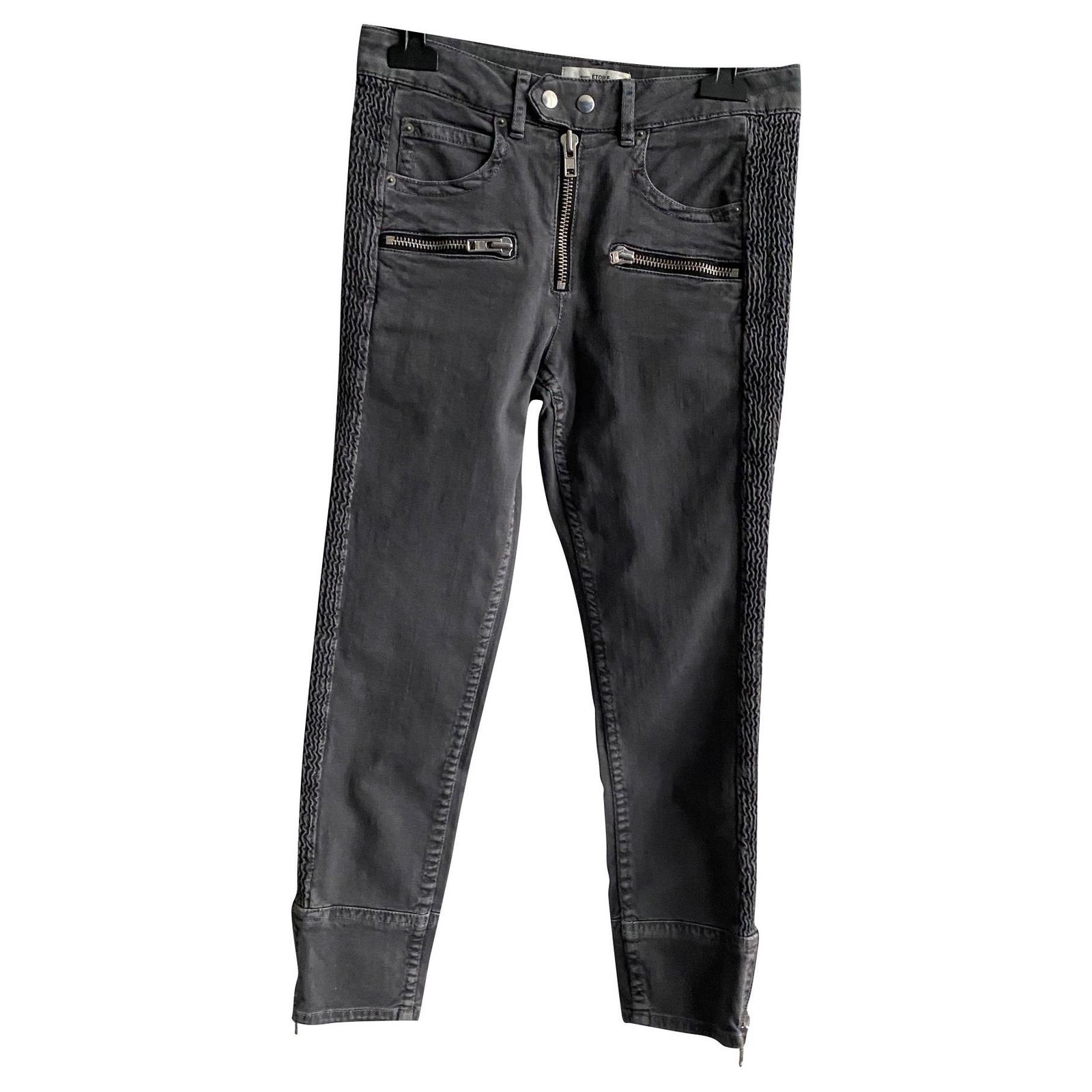 Isabel Marant Etoile Jeans Grey Cotton ref.155985 - Joli Closet