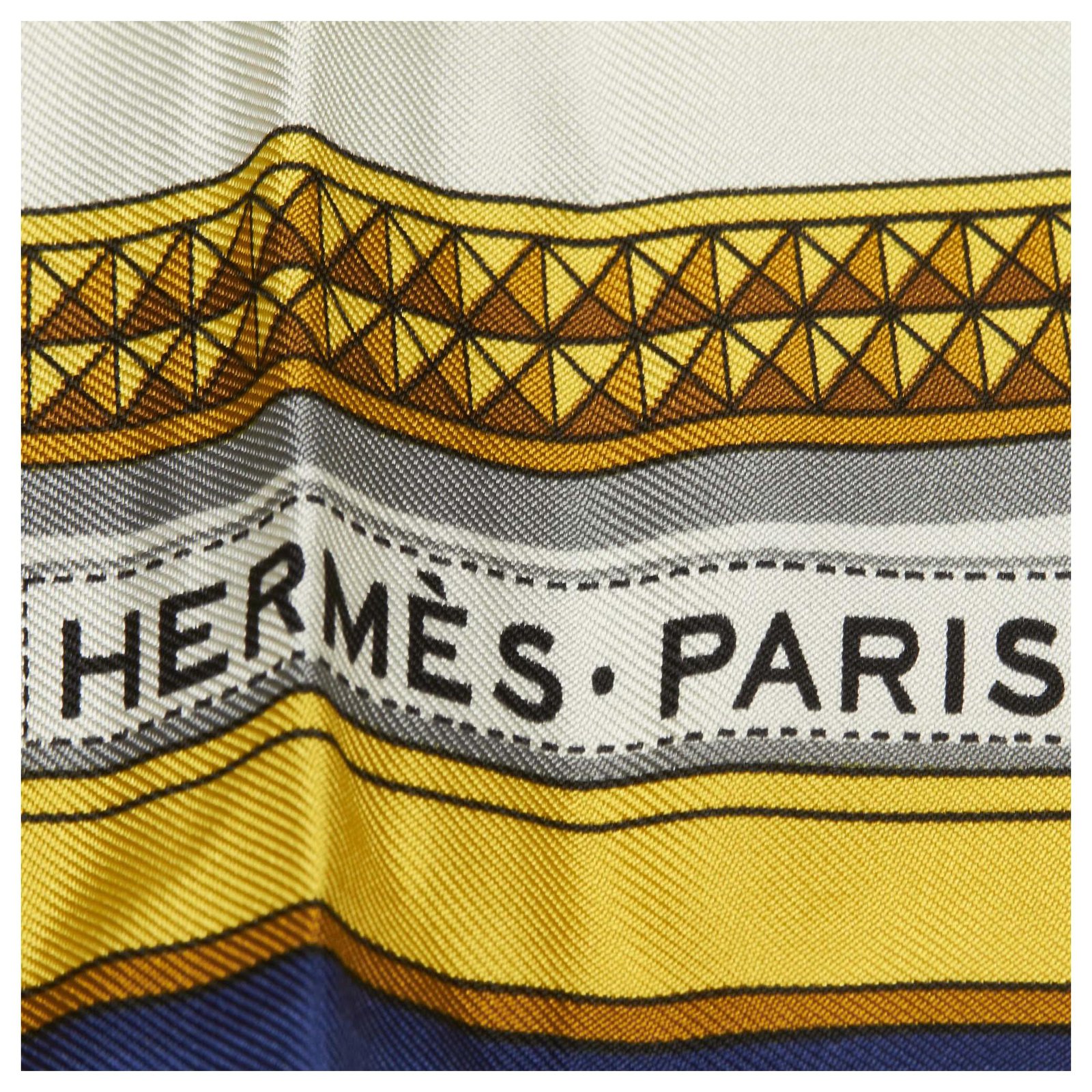Hermès Hermes White Grand Apparat Silk Scarf Multiple colors Cloth ref ...