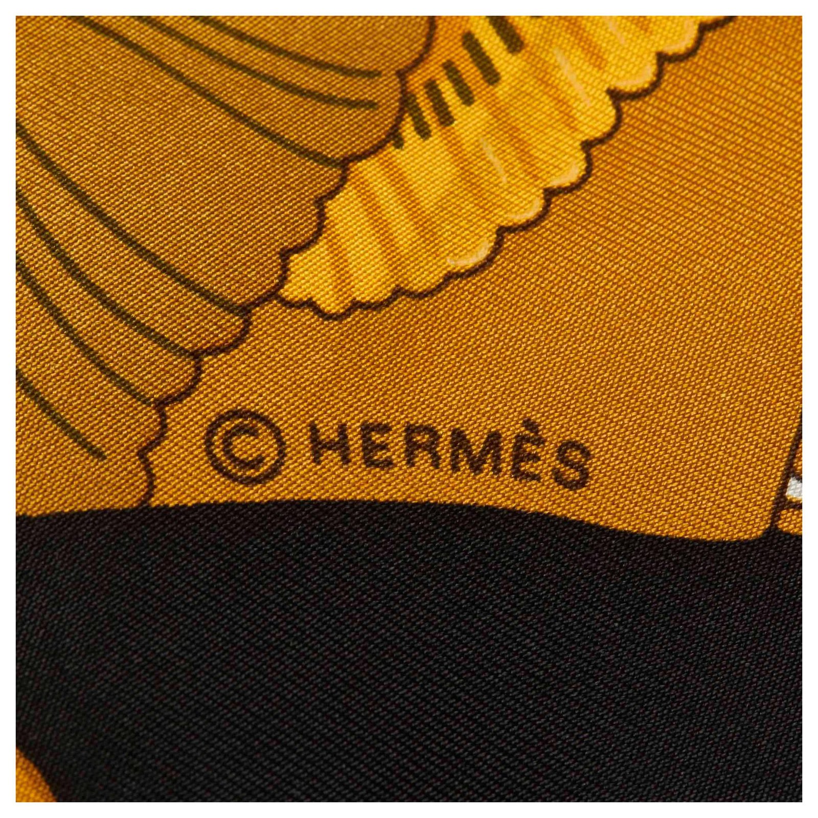 Hermès Hermes White Soleil de Soie Silk Scarf Multiple colors Cloth ref ...