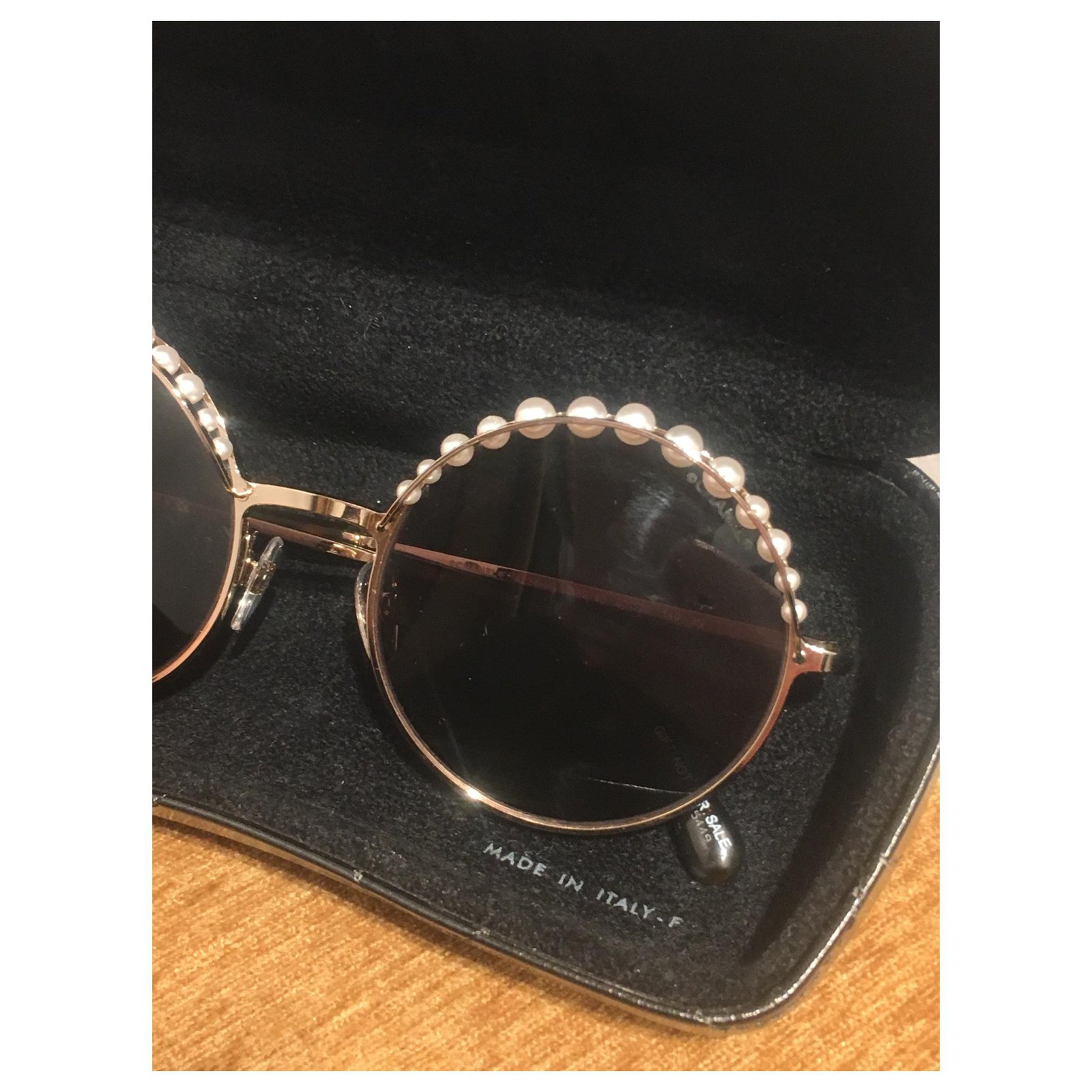 Chanel Sunglasses Brown Pearl ref.156784 - Joli Closet