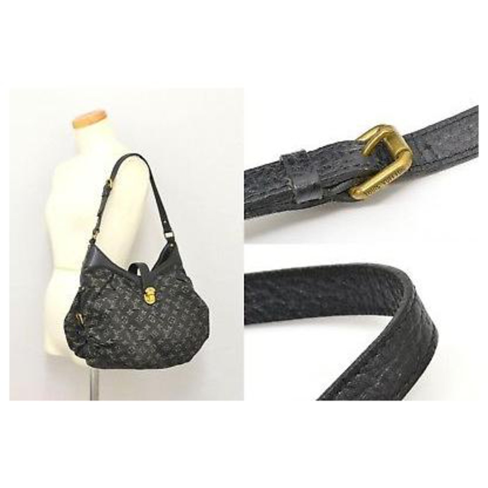 Louis Vuitton Denim vintage handbag Black ref.156839 - Joli Closet