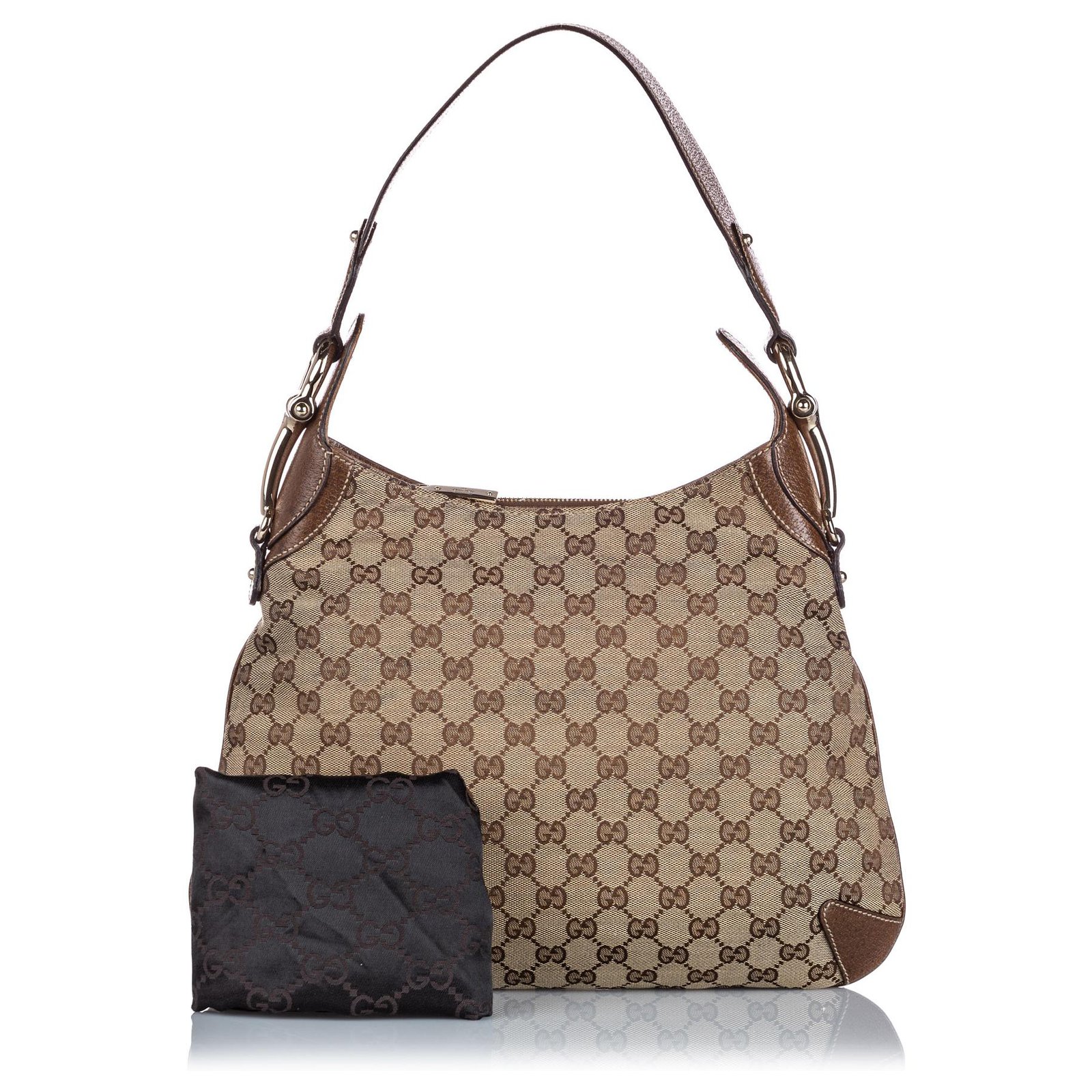 Gucci GG Monogram Horsebit Creole Shoulder Bag