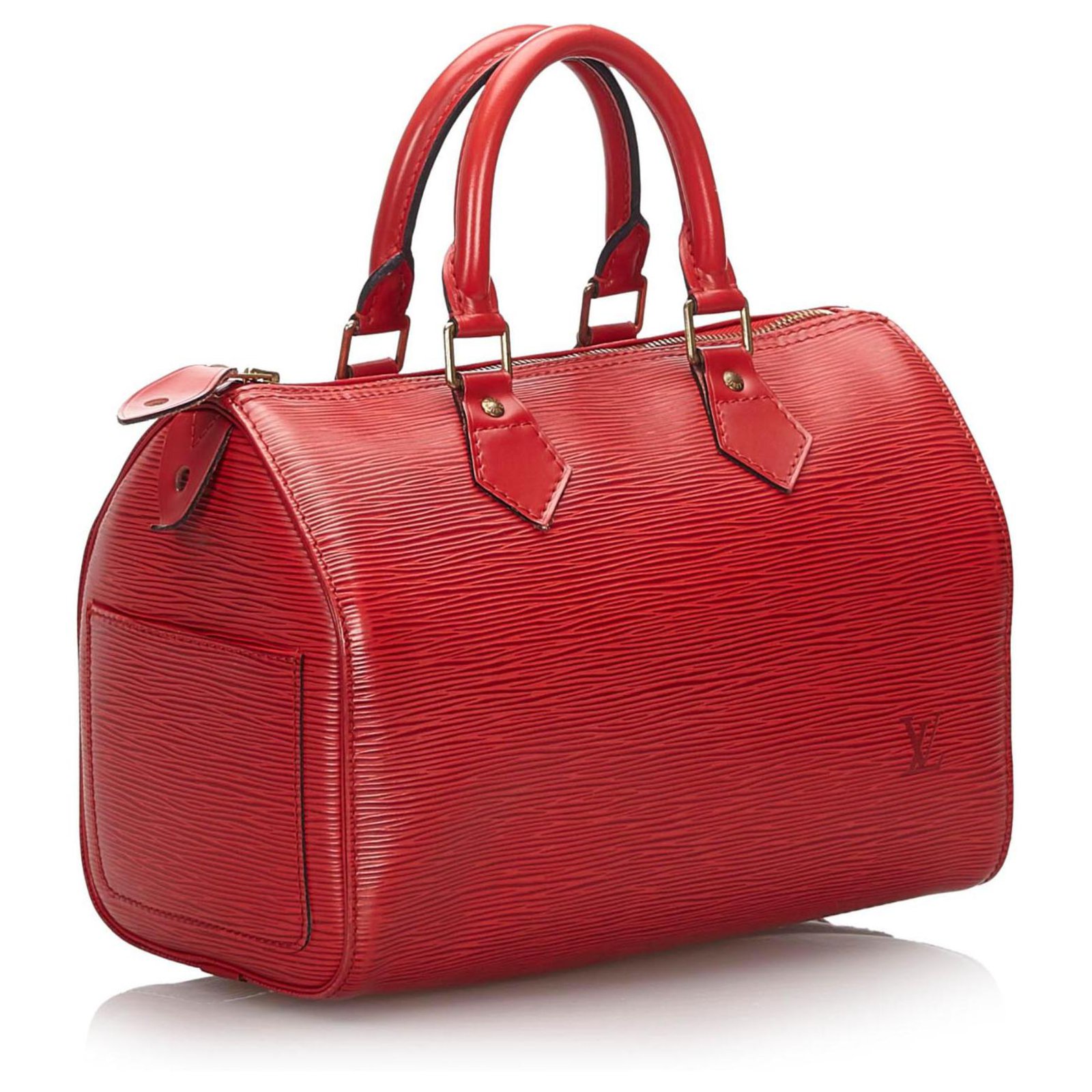 Louis Vuitton Red Epi Speedy 25 Leather ref.157343 - Joli Closet
