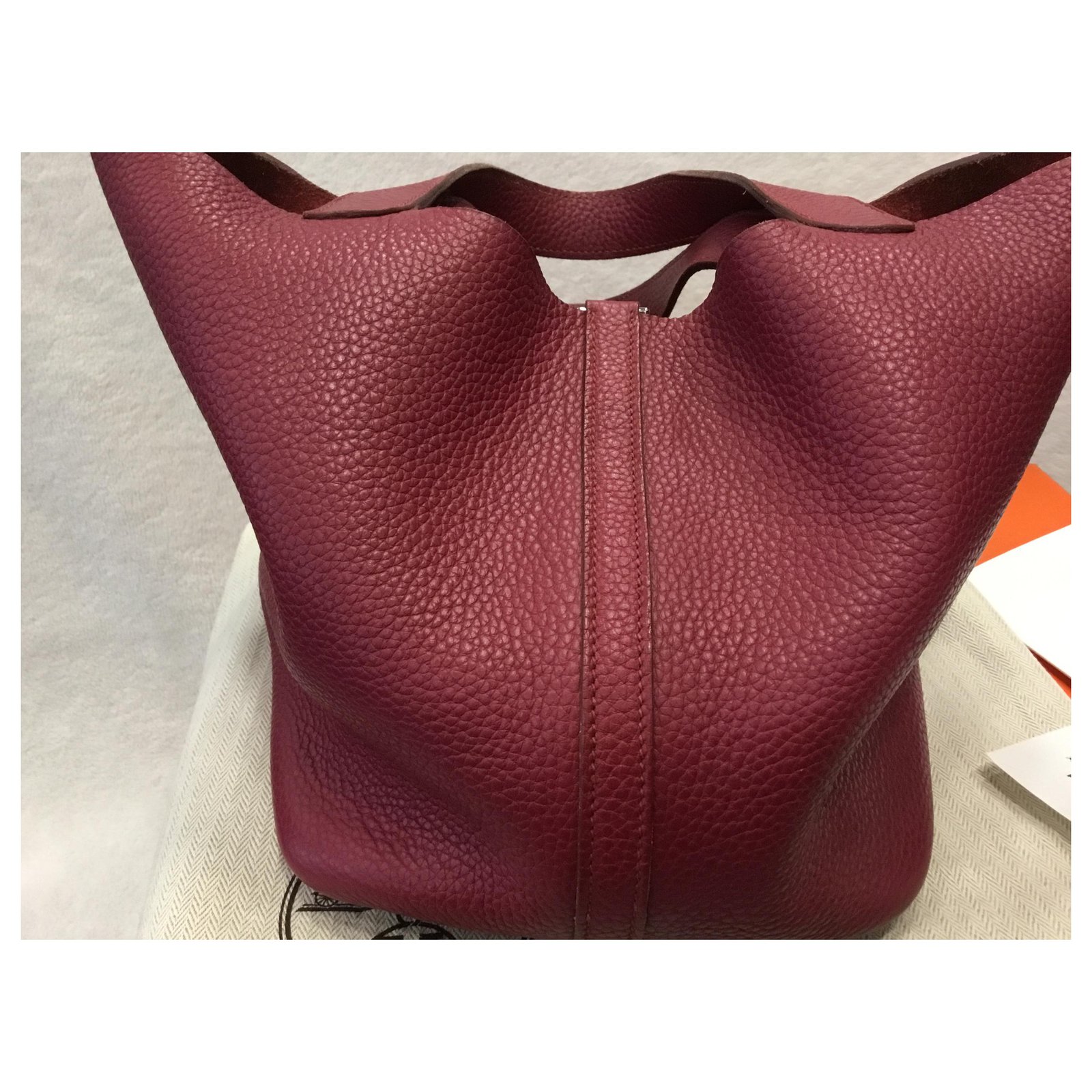 Hermès Picotin Dark red Leather ref.157751 - Joli Closet