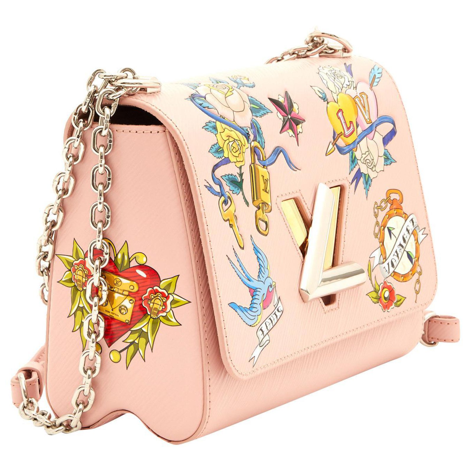 Louis Vuitton TWIST MM TATOO PINK COLLECTOR Leather ref.158079