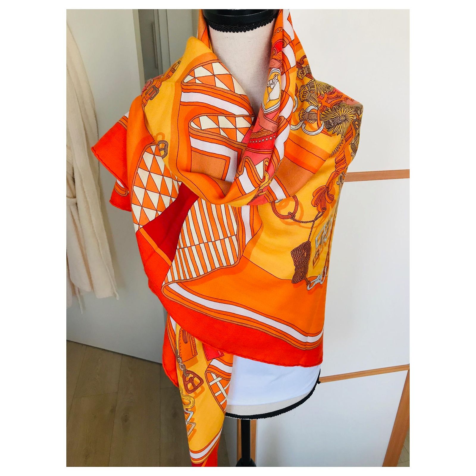 Top En Cachemire Orange JOSEPH JANARD Taille 36 - Occasion En Très Bon état