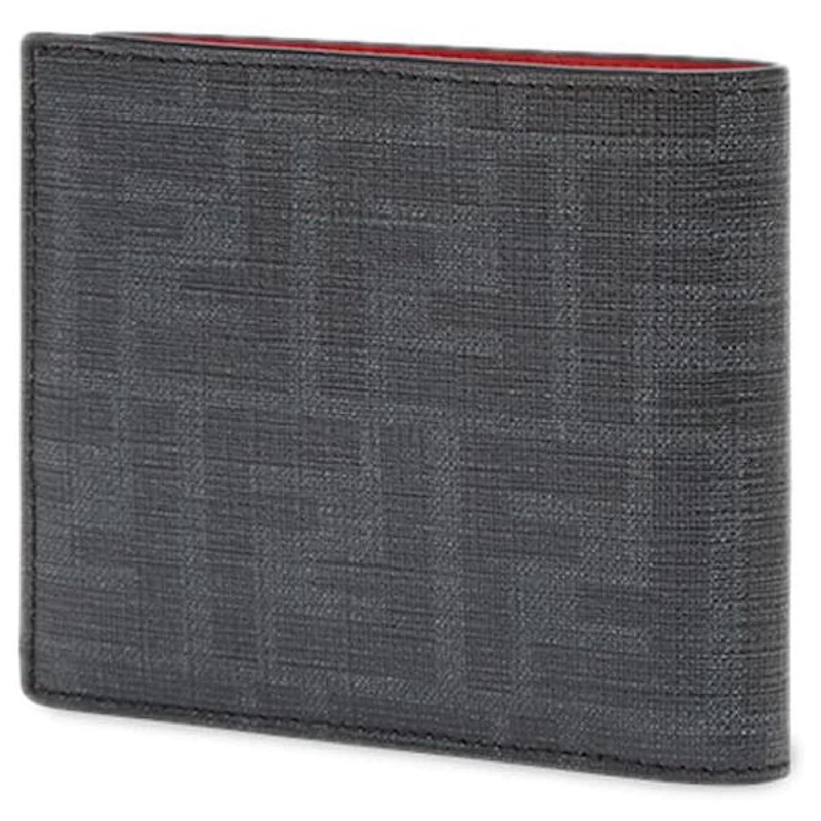 Fendi mens wallet Grey Leather ref.158470 Joli Closet