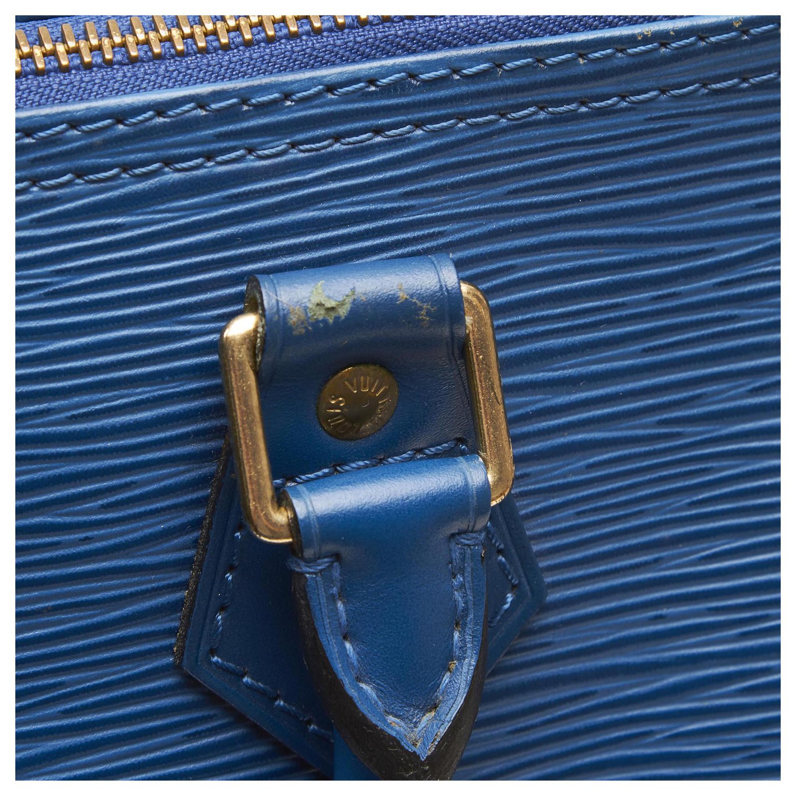Sacs à main Louis Vuitton Louis Vuitton Blue Epi Speedy 25 Cuir Bleu ref.158773 - Joli Closet