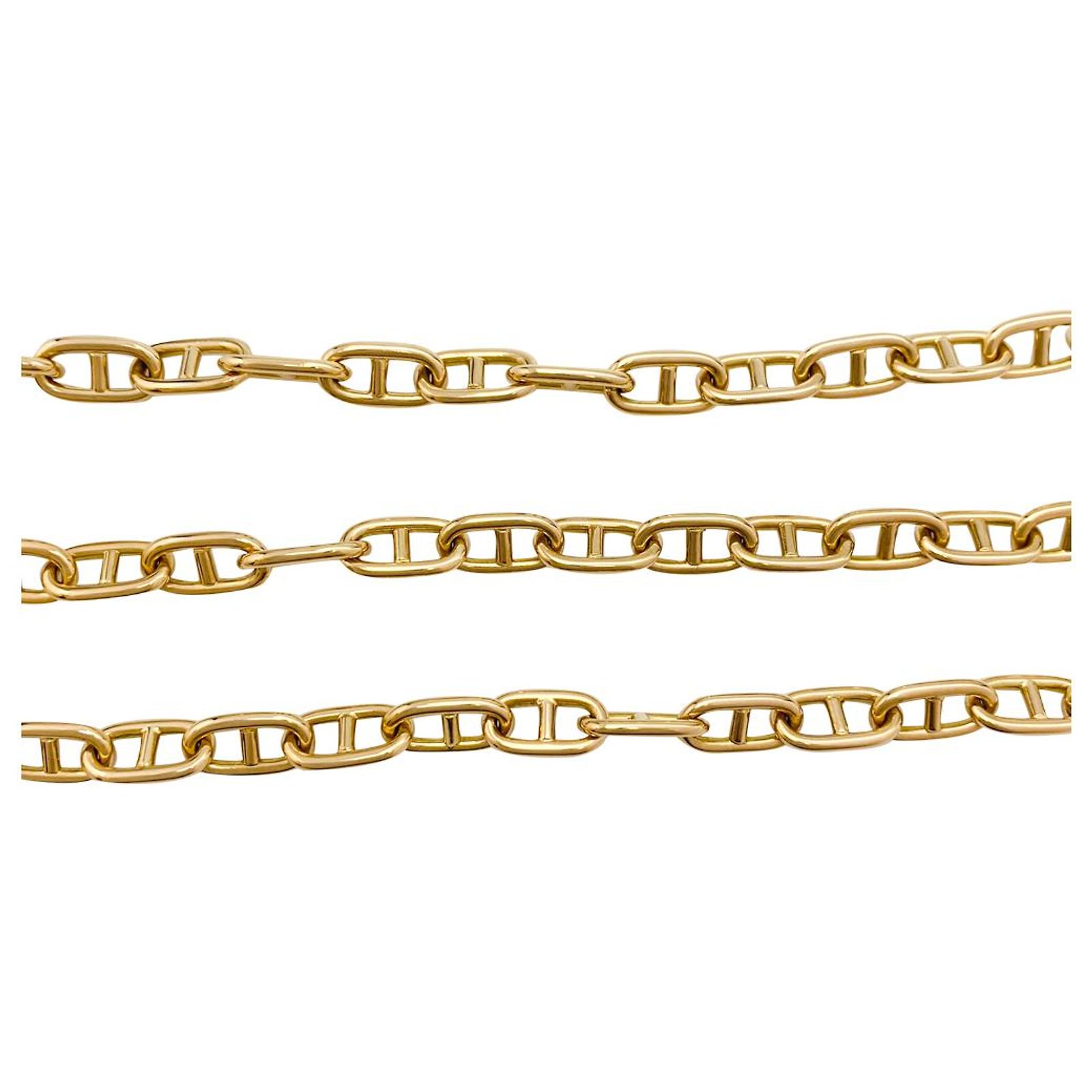 Collier Unisexe Tricoté En Or Jaune 18 Carats - 3,2 Grammes, Longueur 50 Cm, Neuf Avec étiquettes