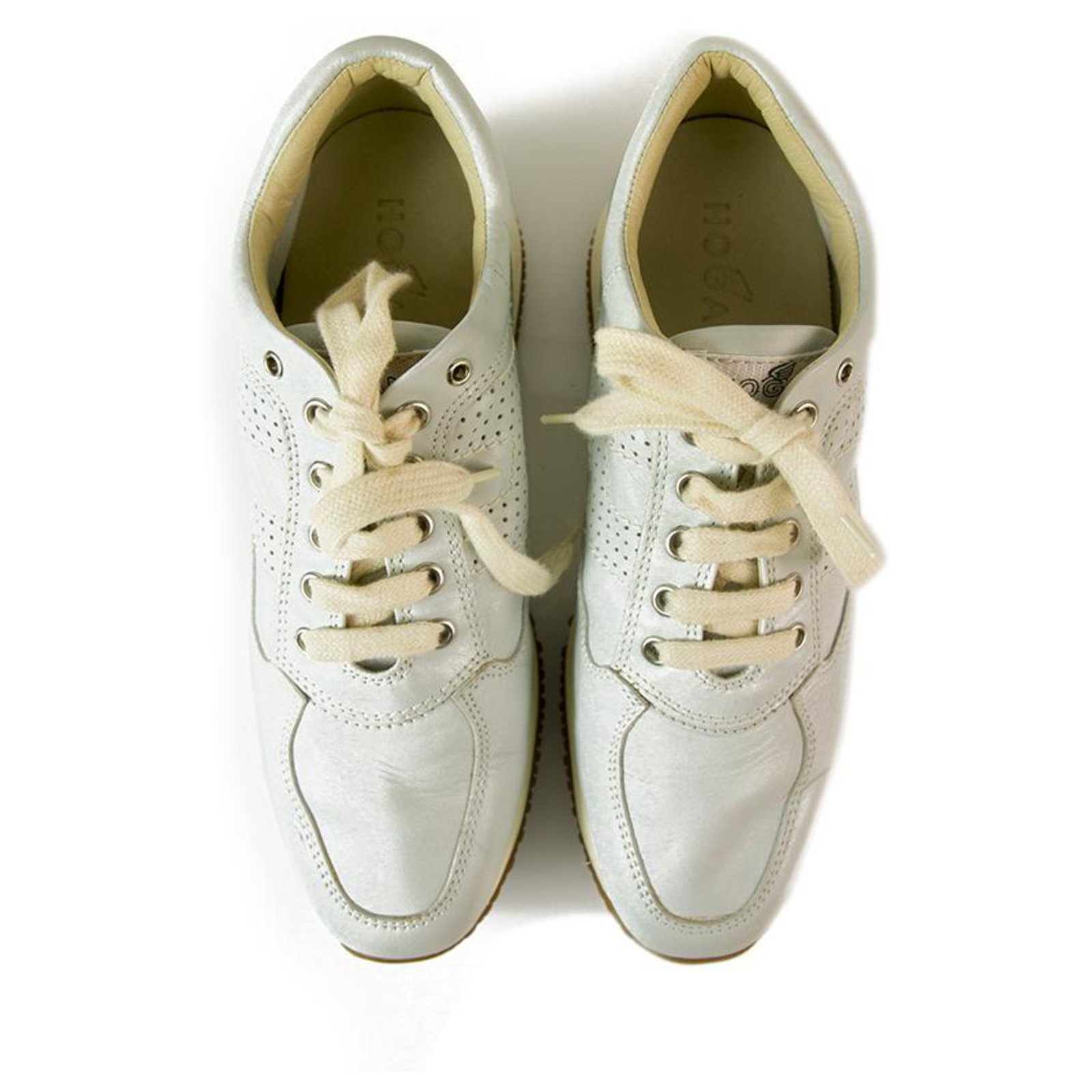 HOGAN Interactive By TOD'S Light Blue Leather Shoes Sneakers Trainers ...