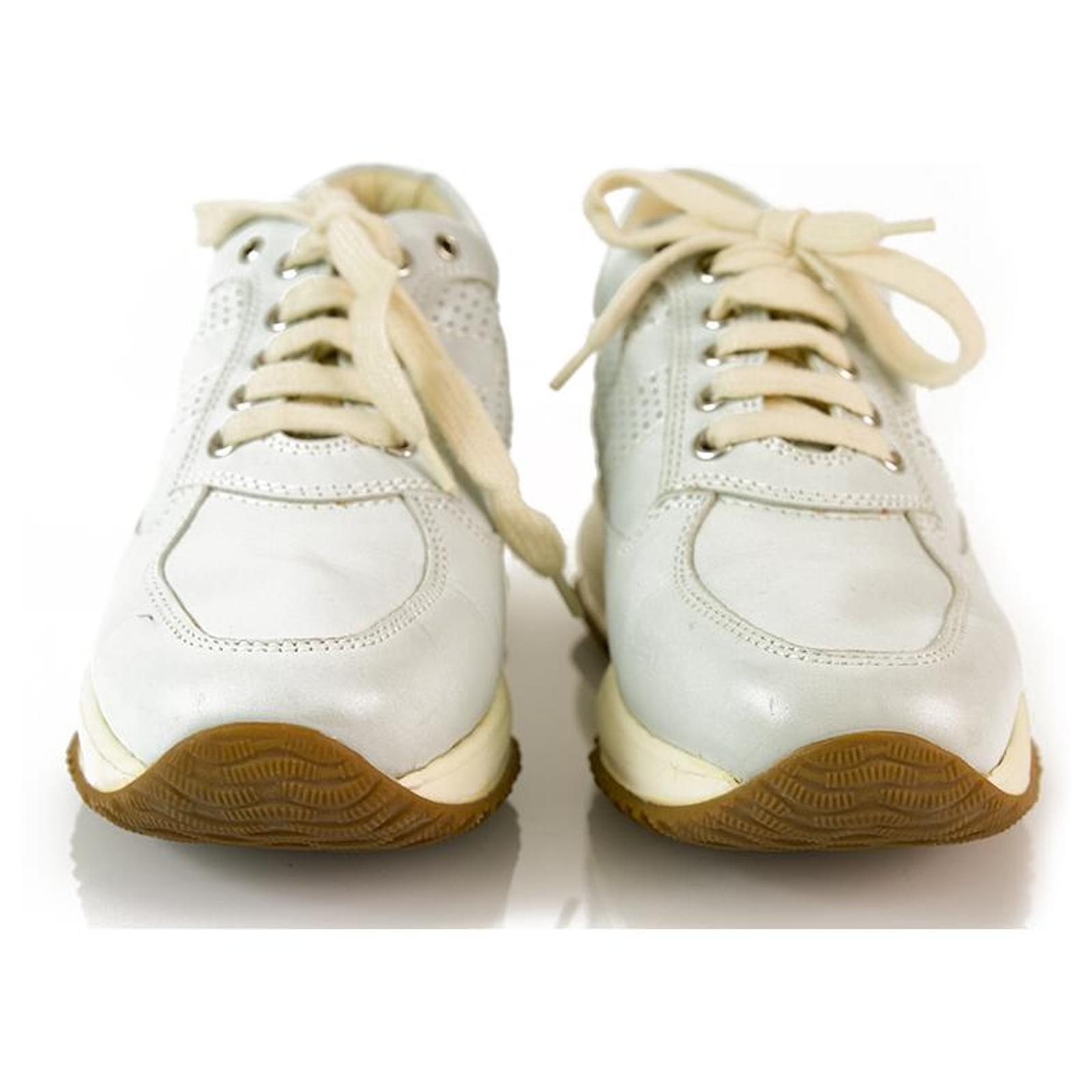 HOGAN Interactive By TOD'S Light Blue Leather Shoes Sneakers