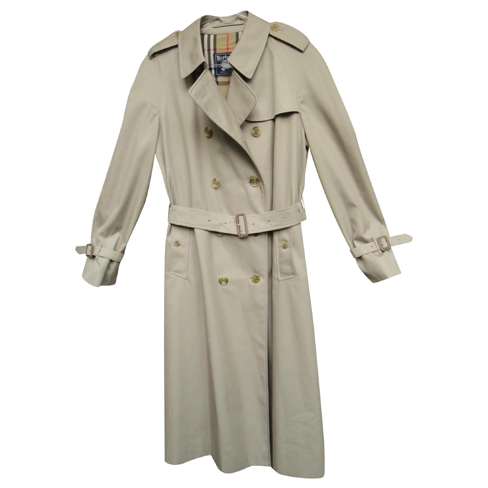 vintage Burberry women's trench coat 44 Perfect condition Beige Cotton ...